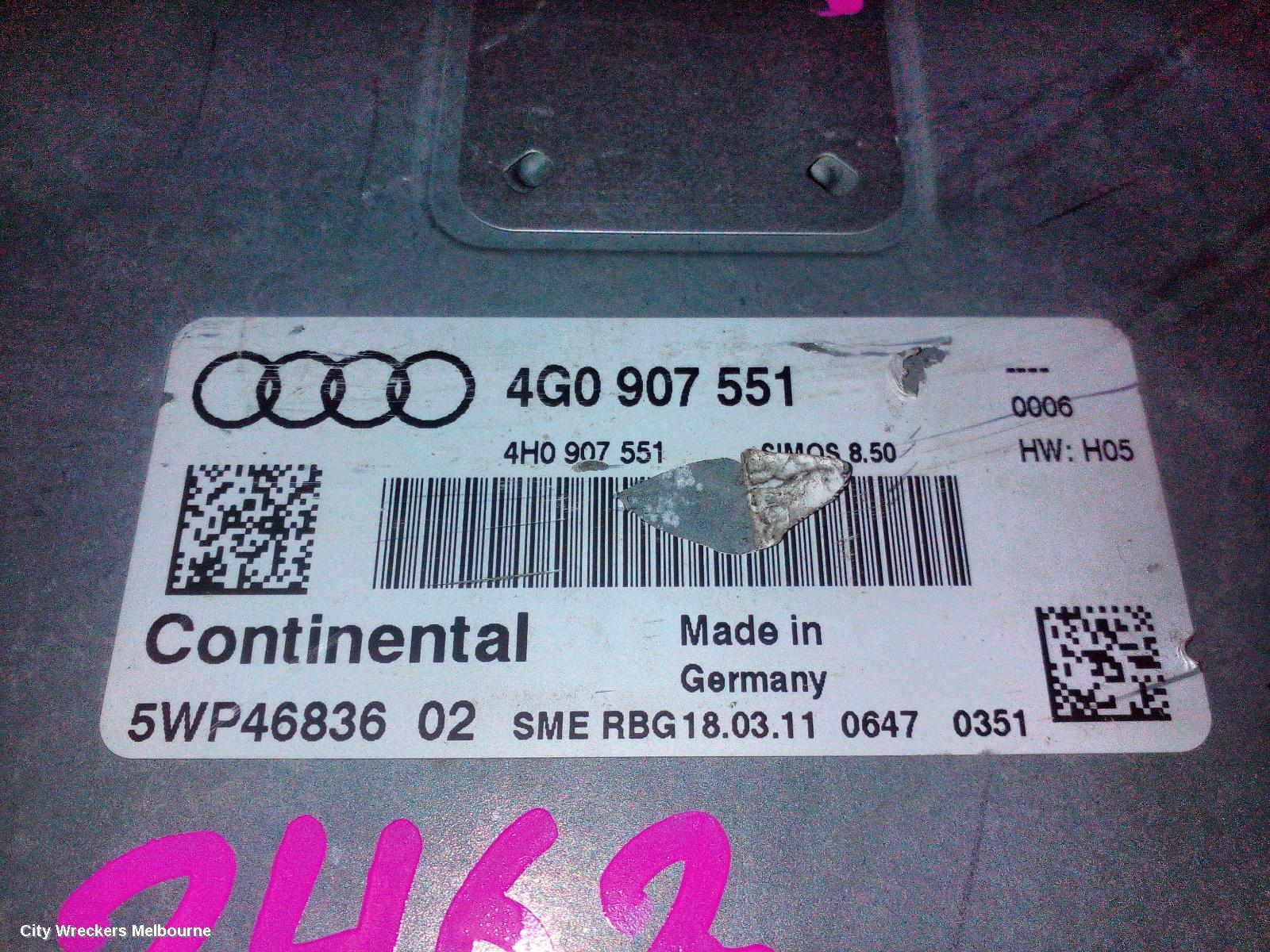 AUDI A6 ECU, ENGINE ECU, 3.0, PETROL, CGWB CODE, ECU ONLY, 4G/C7, 04/2011 - 06/2018