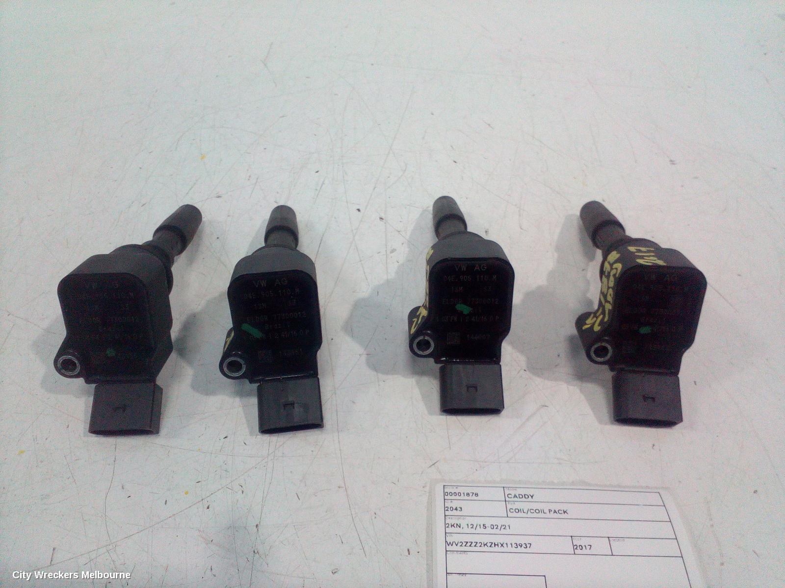VOLKSWAGEN CADDY COIL/COIL PACK, 2KN, 12/2015 - 02/2021