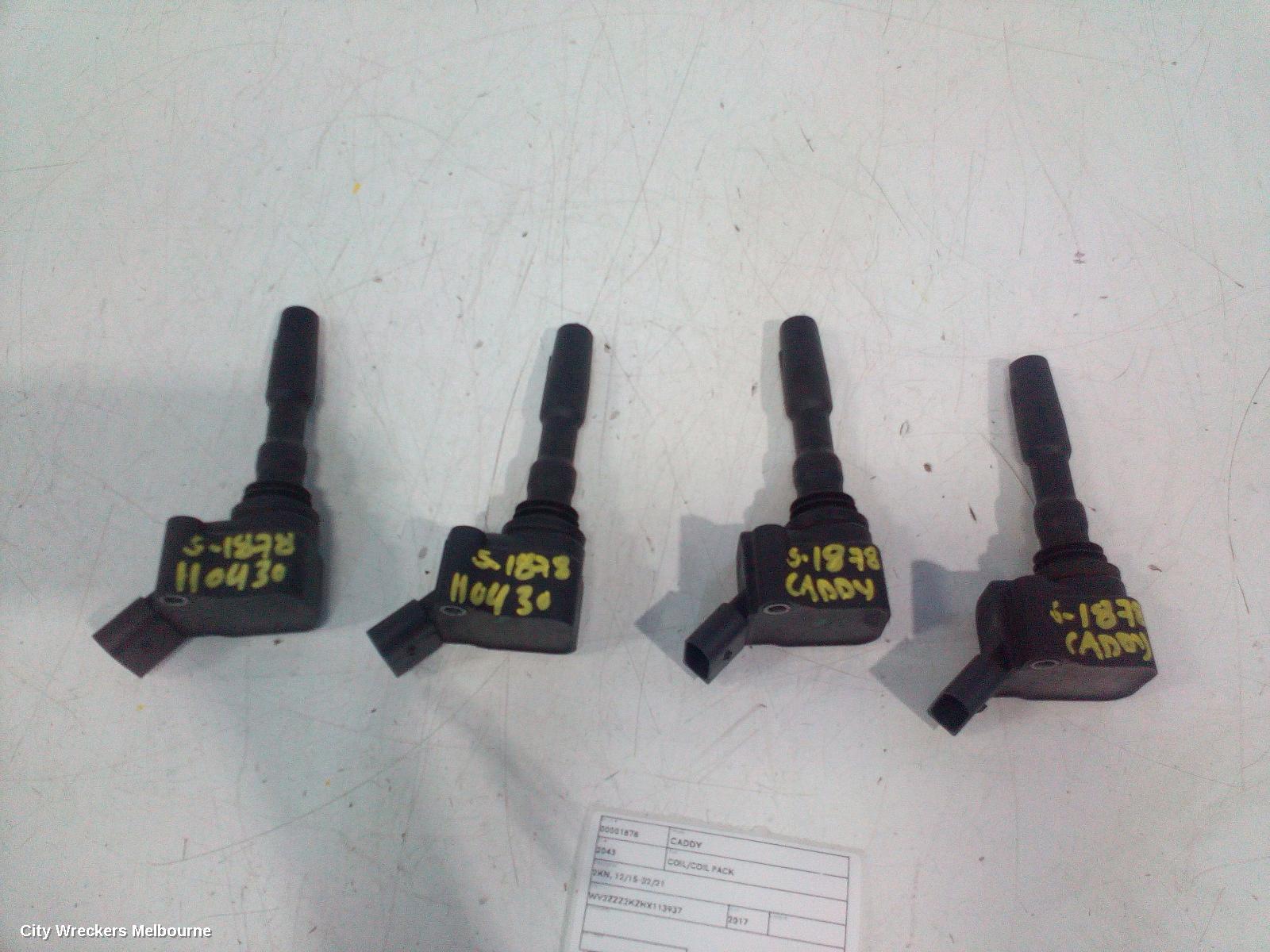 VOLKSWAGEN CADDY COIL/COIL PACK, 2KN, 12/2015 - 02/2021