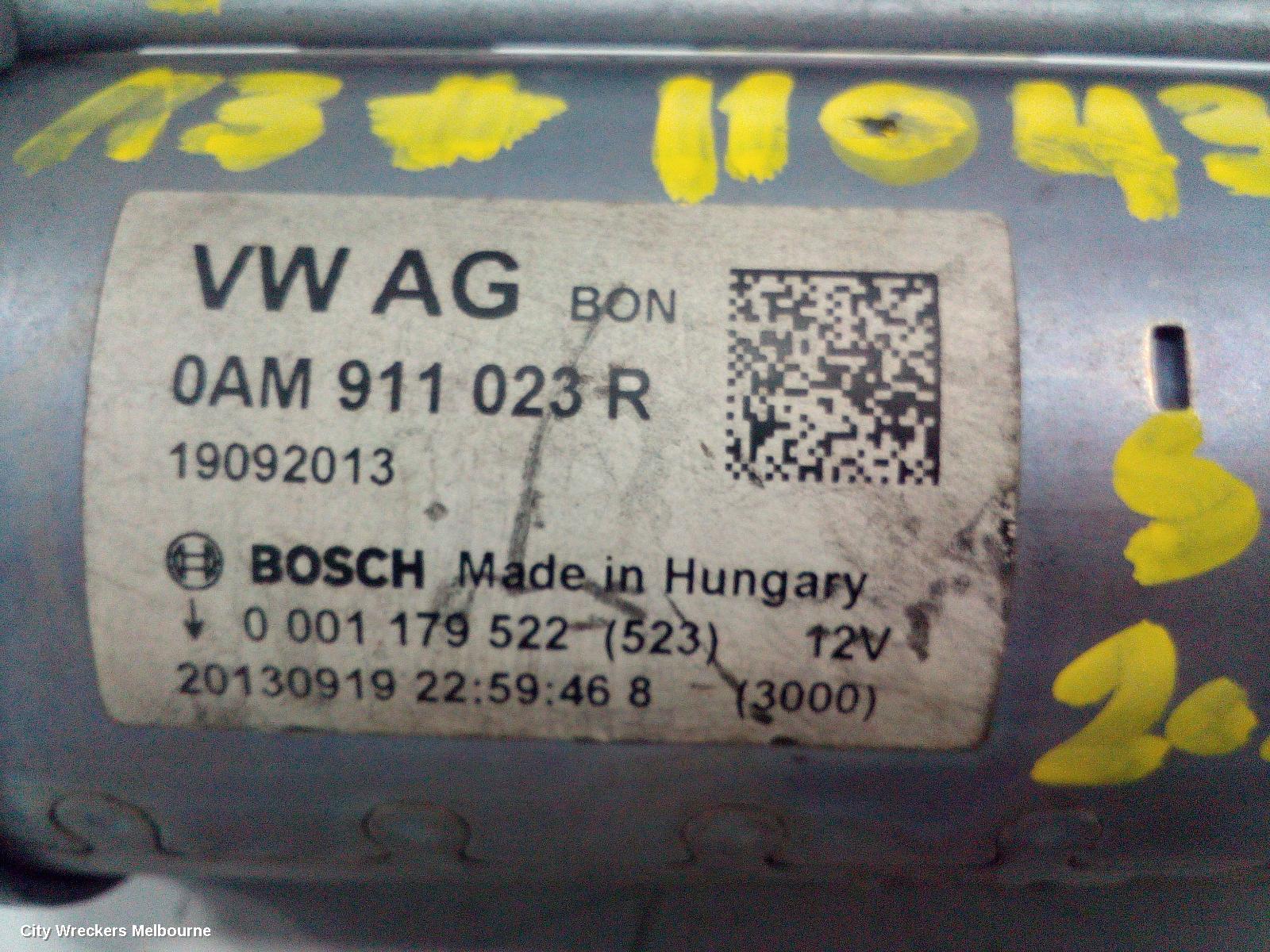 AUDI A3 STARTER, PETROL, 1.4/1.8, BOSCH, 8V, 05/2013 - 10/2020