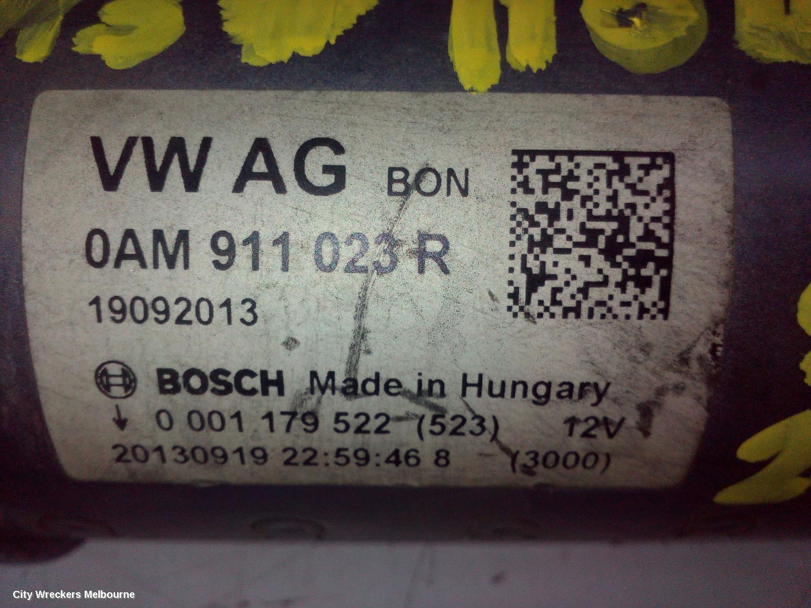 AUDI A3 STARTER, PETROL, 1.4/1.8, BOSCH, 8V, 05/2013 - 10/2020