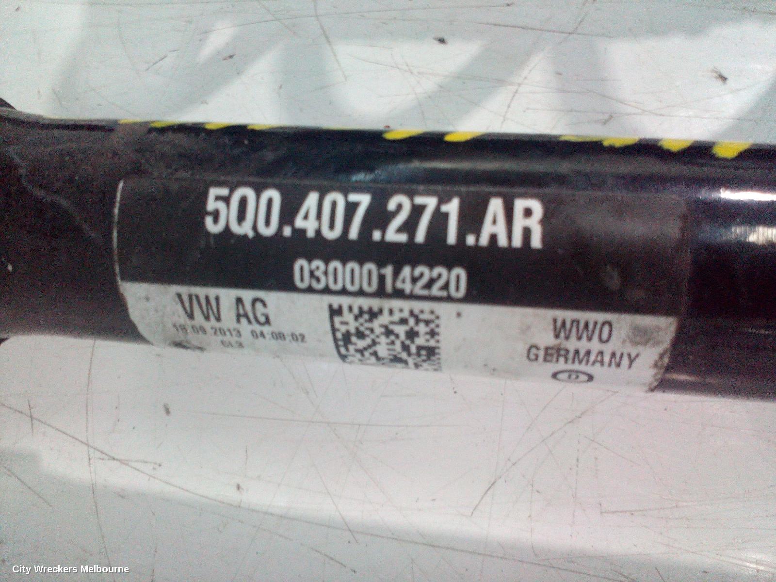 AUDI A3 LEFT DRIVESHAFT, FRONT, PETROL, 1.8, CJSA CODE, 8V (A3), 05/2013 - 05/2016