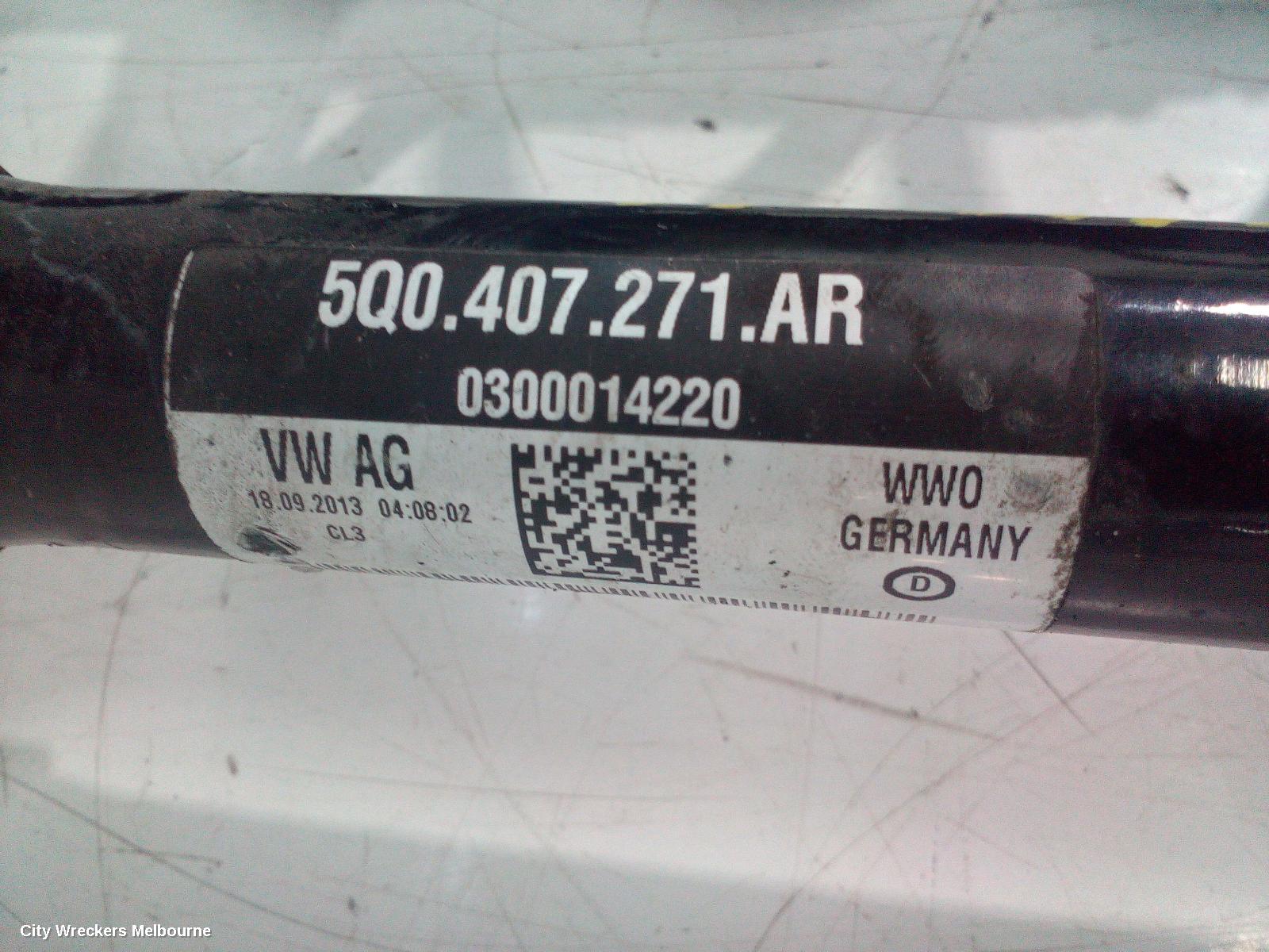 AUDI A3 LEFT DRIVESHAFT, FRONT, PETROL, 1.8, CJSA CODE, 8V (A3), 05/2013 - 05/2016