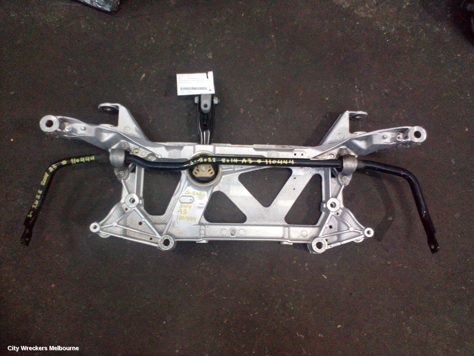 AUDI A3 FRT XMEMBER/CRADLE, 8V, CROSSMEMBER, ALUMINUM, NON RS3 TYPE, 05/2013 - 10/2020