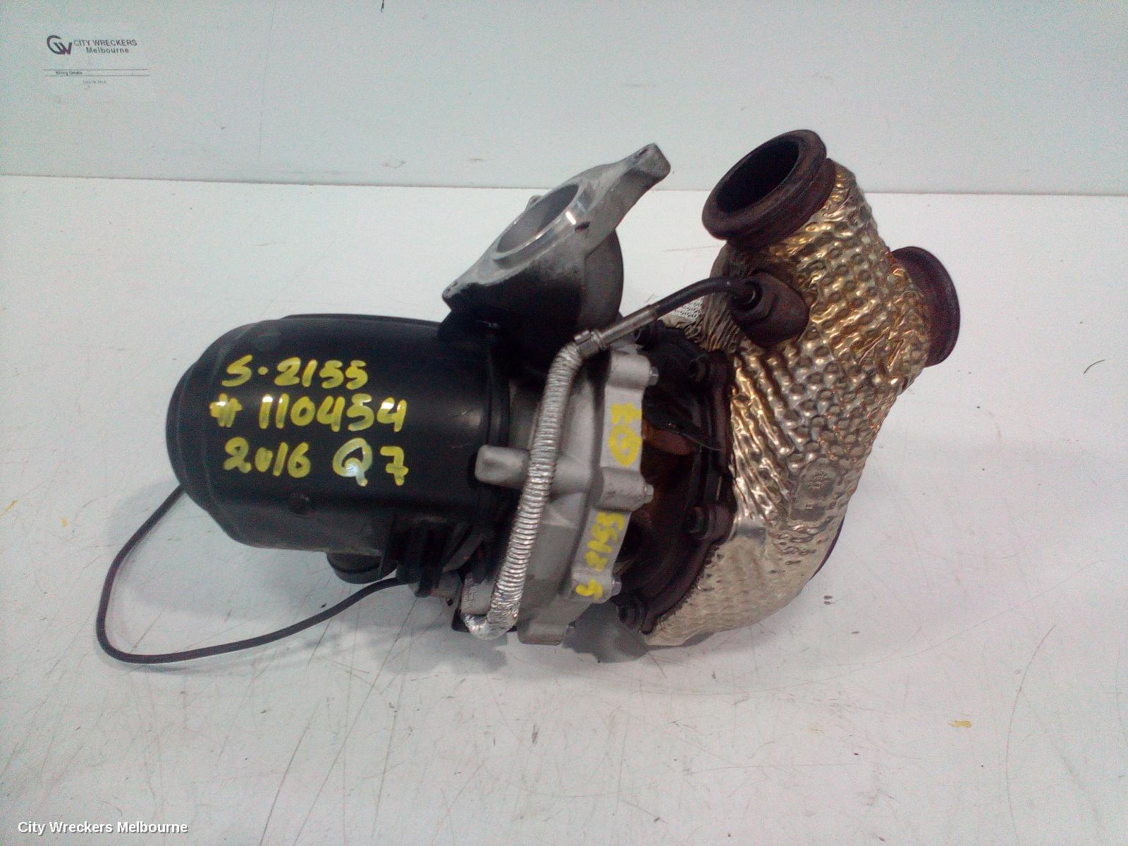 AUDI Q7 TURBO SUPERCHARGER, DIESEL, 3.0, CRTC/CZZA/CVZA CODE, 4M, 09/2015 - 03/2020