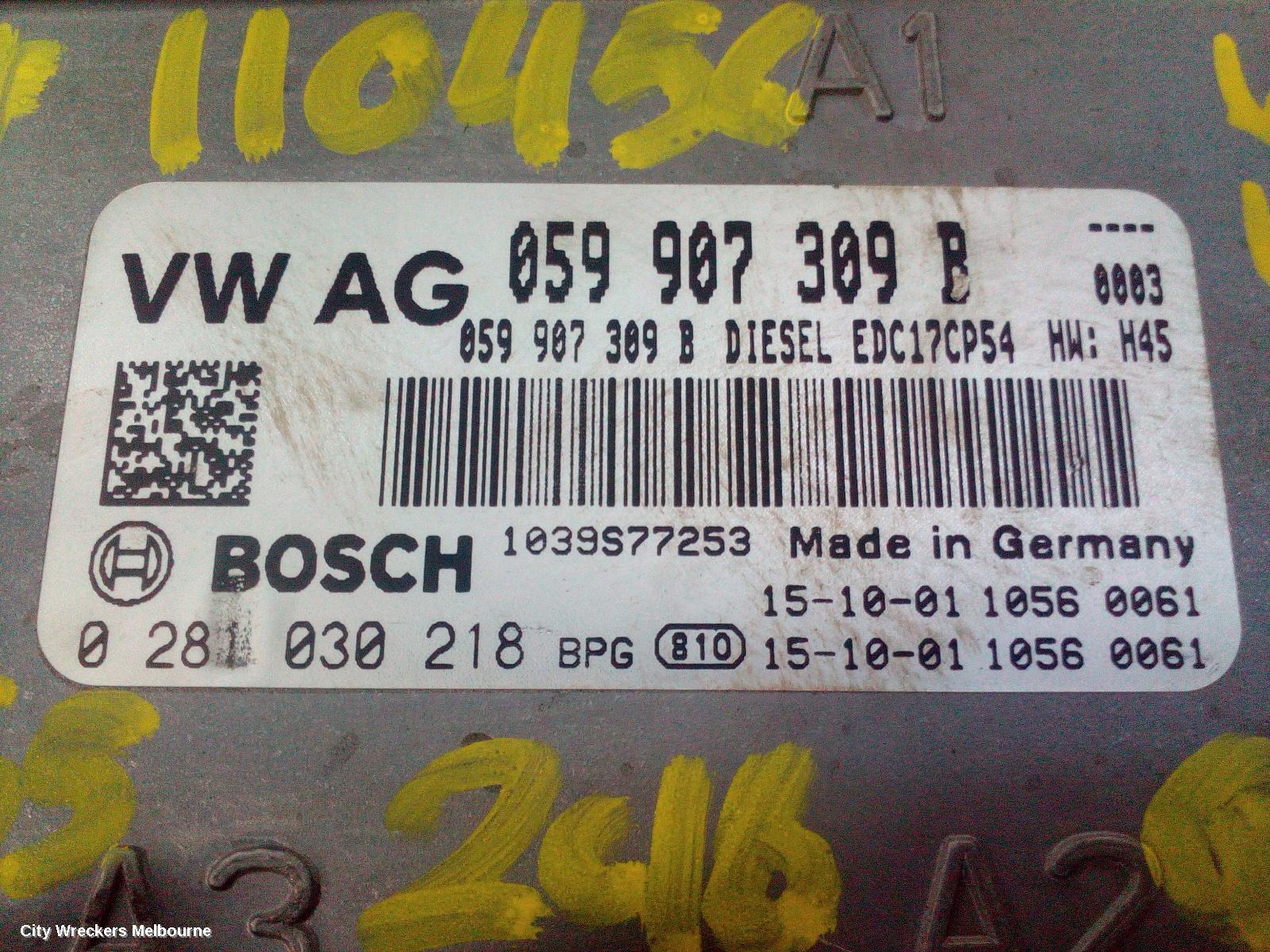 AUDI Q7 ECU, ENGINE ECU, 3.0, DIESEL, ECU ONLY, CRTC CODE, 4M, 09/2015 - 03/2020