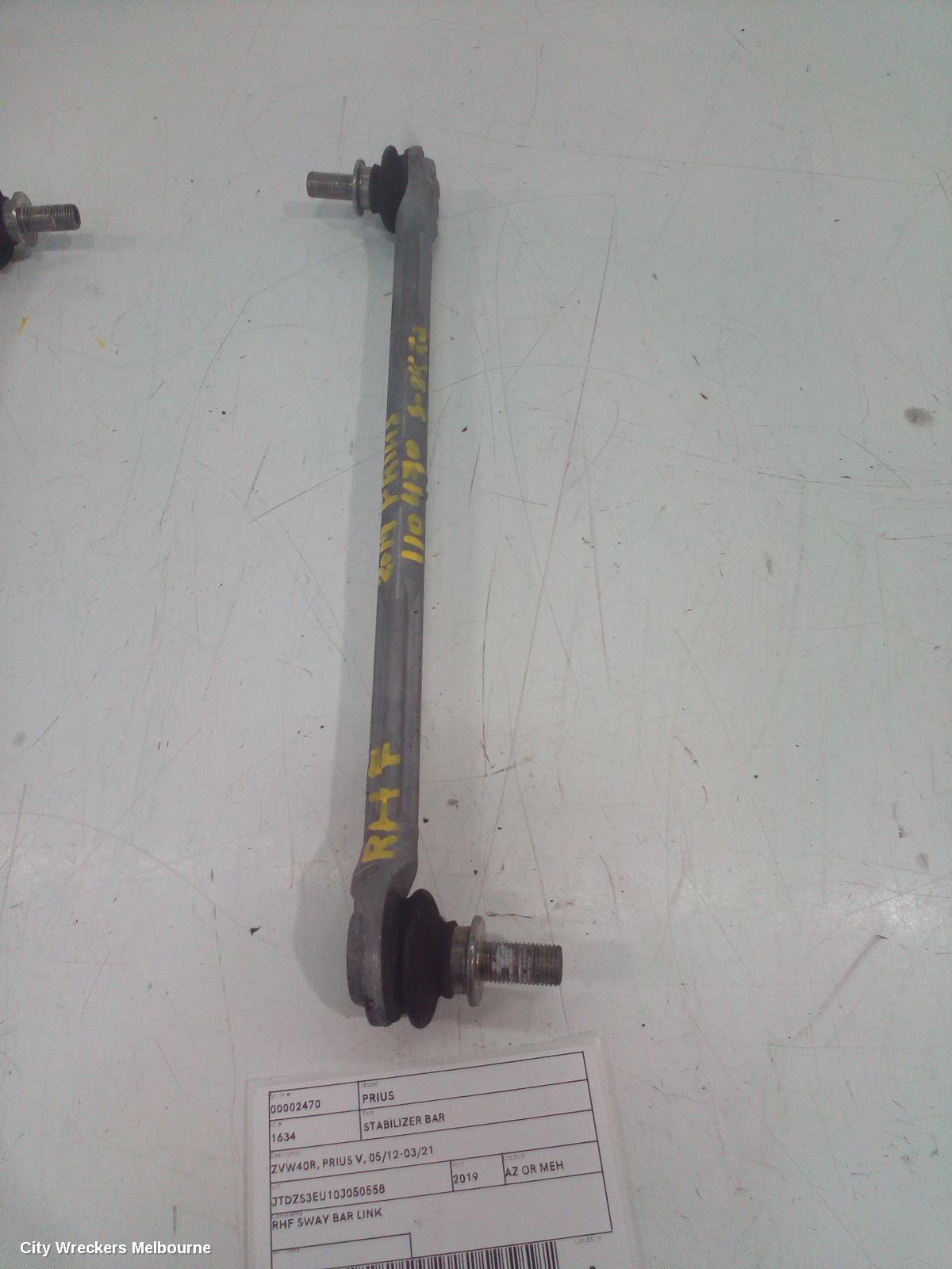 TOYOTA PRIUS STABILISER BAR, ZVW40R, PRIUS V, 05/2012 - 11/2022