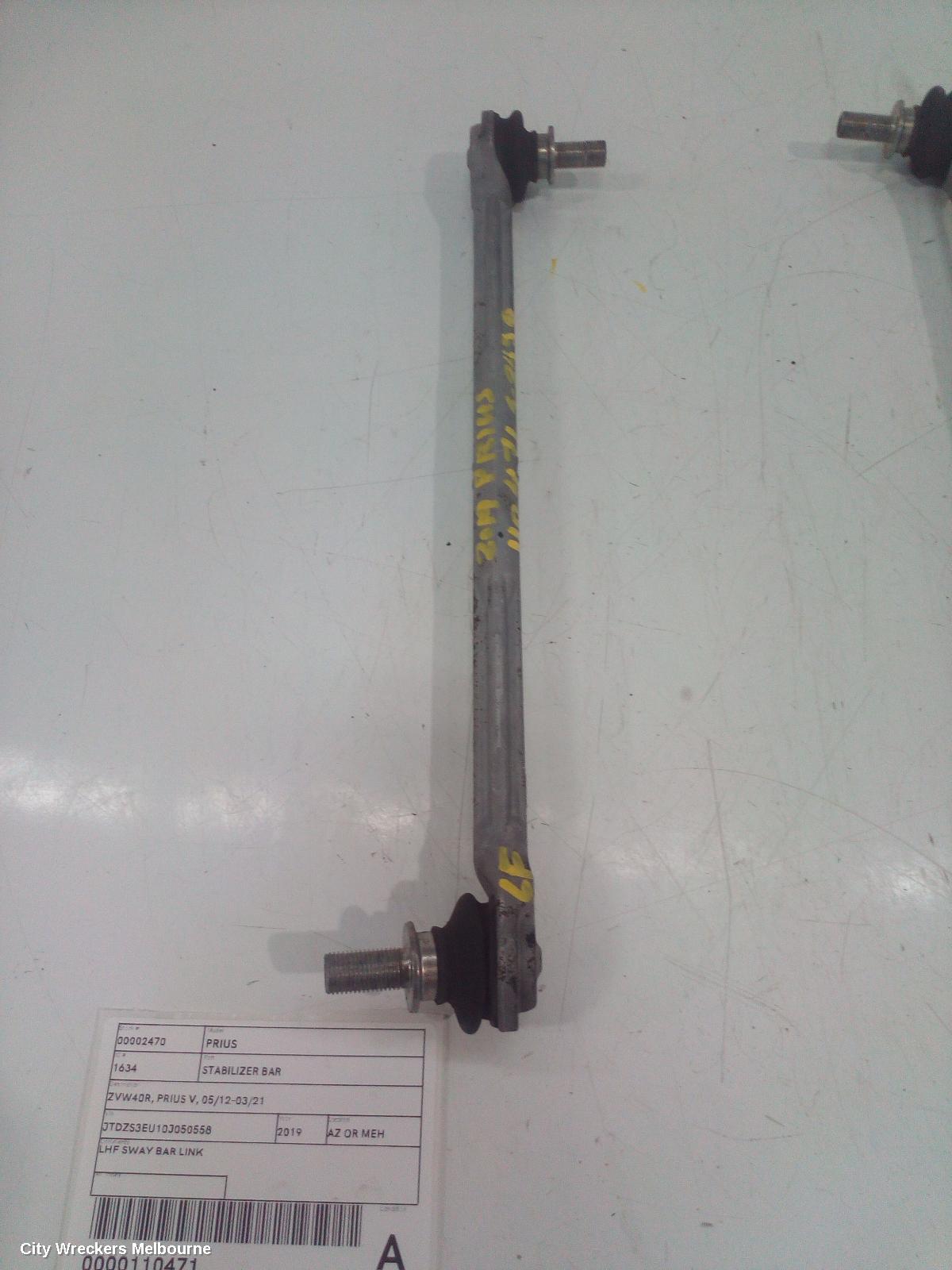 TOYOTA PRIUS STABILISER BAR, ZVW40R, PRIUS V, 05/2012 - 11/2022
