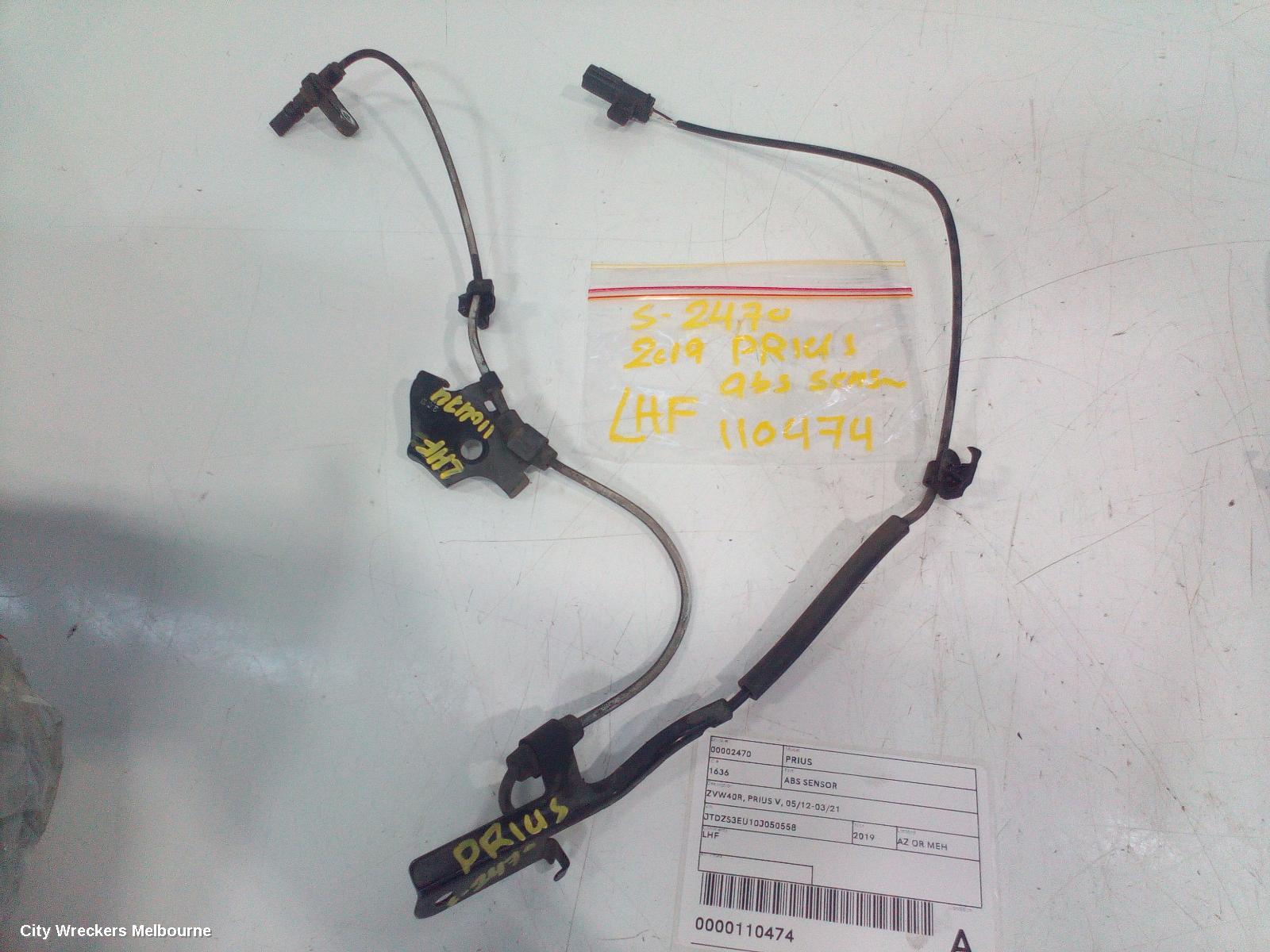 TOYOTA PRIUS ABS SENSOR, ZVW40R, PRIUS V, 05/2012 - 11/2022