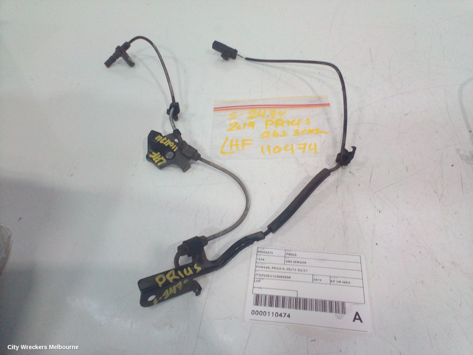TOYOTA PRIUS ABS SENSOR, ZVW40R, PRIUS V, 05/2012 - 11/2022