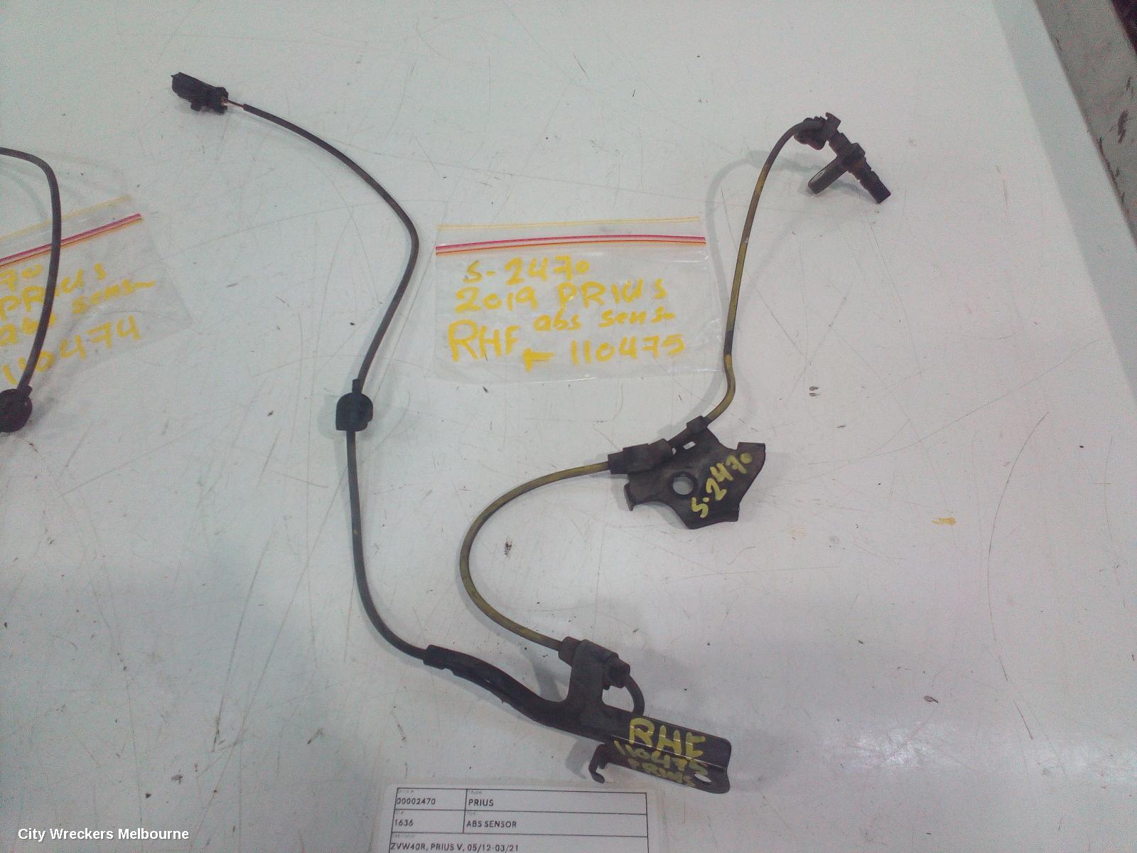TOYOTA PRIUS ABS SENSOR, ZVW40R, PRIUS V, 05/2012 - 11/2022
