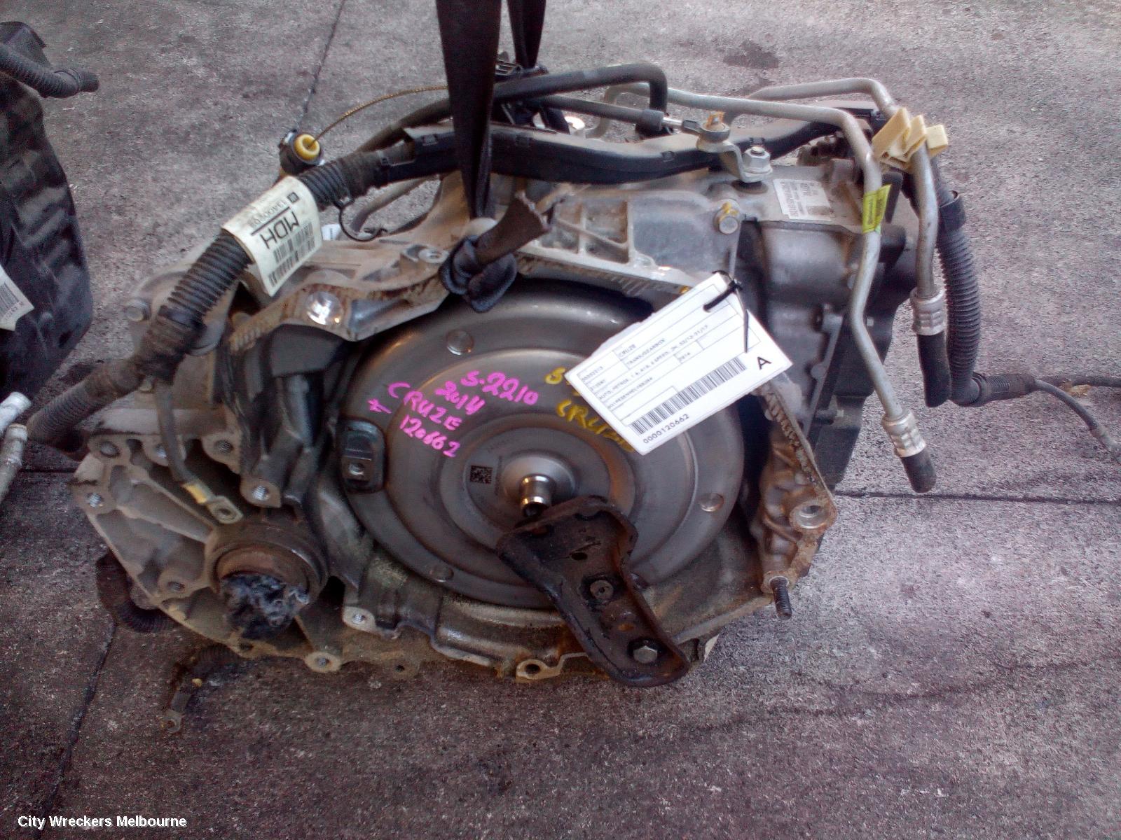 HOLDEN CRUZE TRANS/GEARBOX, AUTO, PETROL, 1.6, A16, 6 SPEED, JH, 03/2013 - 01/2017