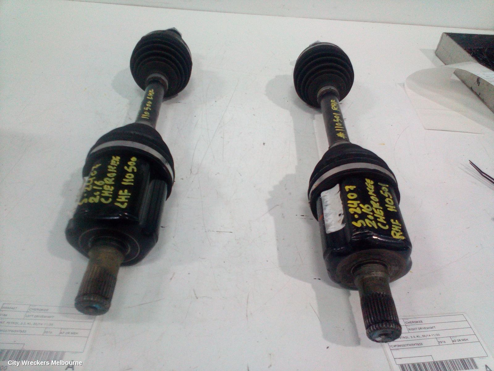 JEEP CHEROKEE LEFT DRIVESHAFT, FRONT, PETROL, 3.2, KL, 02/2014 - 11/2022