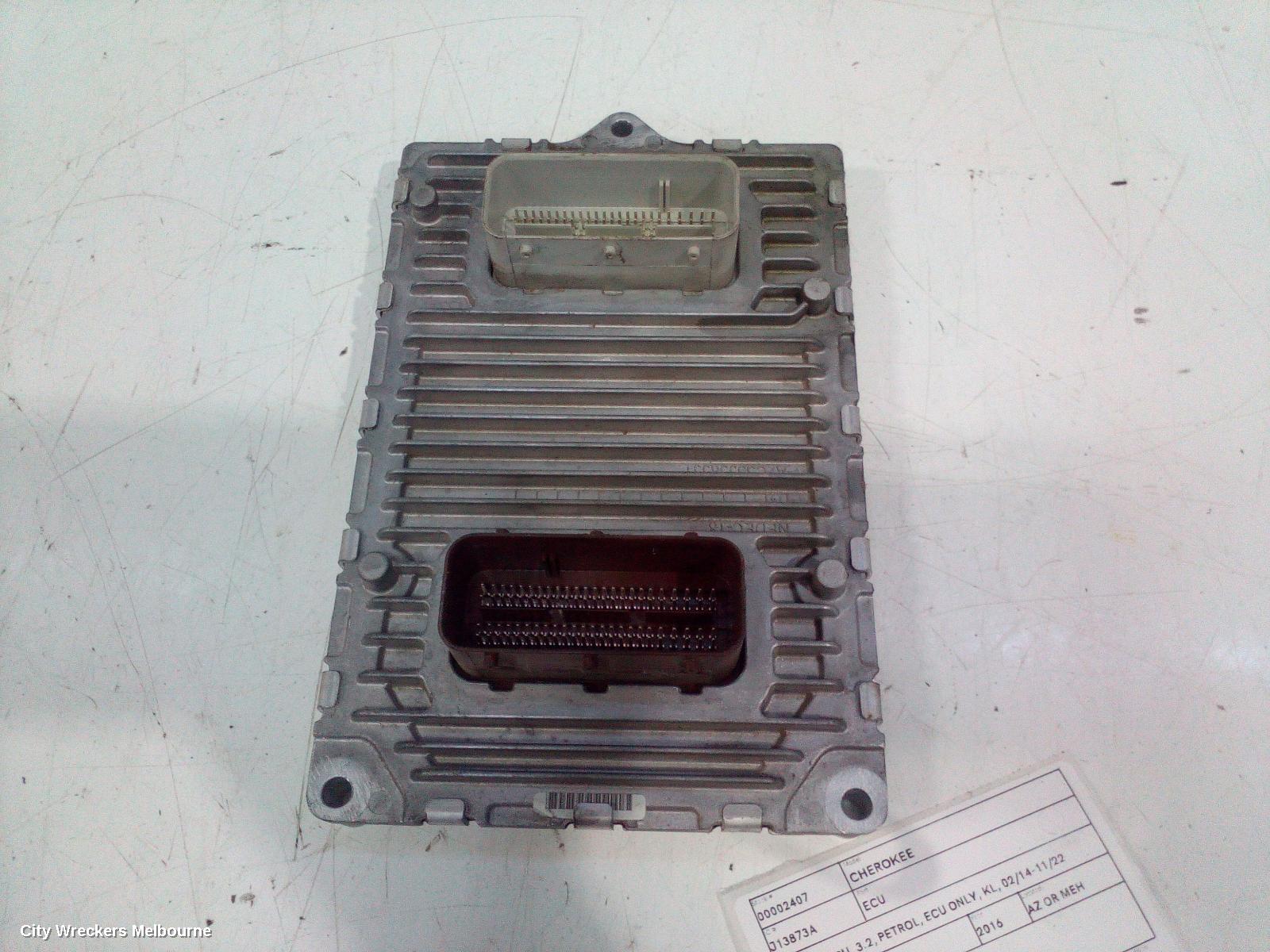 JEEP CHEROKEE ECU, ENGINE ECU, 3.2, PETROL, ECU ONLY, KL, 02/2014 - 11/2022