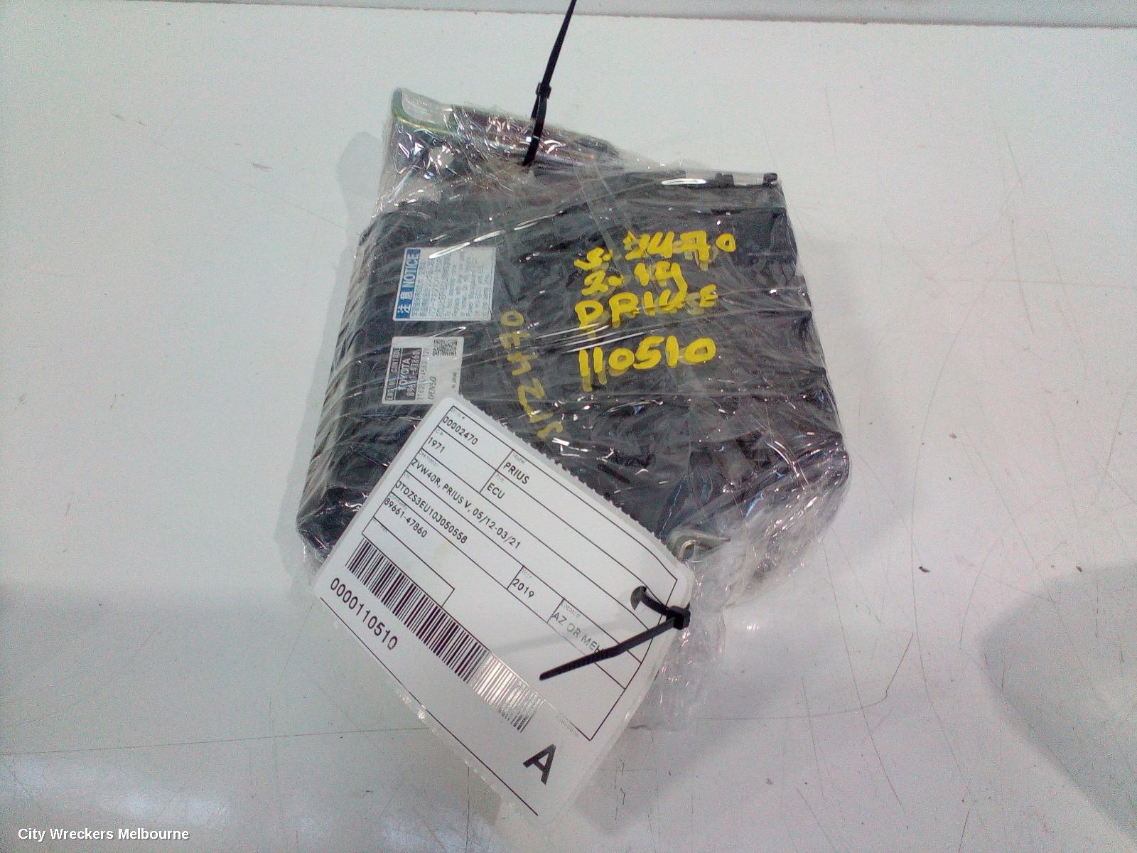 TOYOTA PRIUS ECU, ZVW40R, PRIUS V, 05/2012 - 11/2022