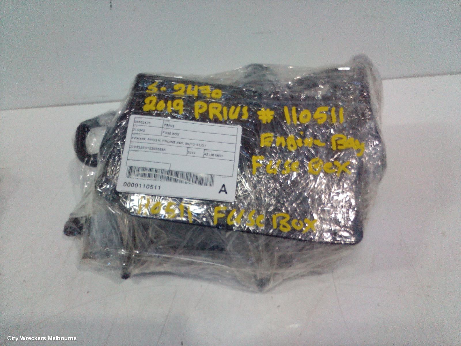 TOYOTA PRIUS FUSE BOX, ZVW40R, PRIUS V, ENGINE BAY, 05/2012 - 03/2021