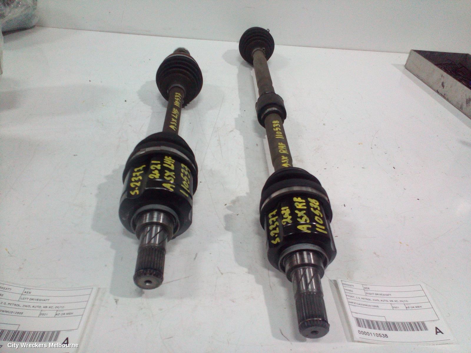MITSUBISHI ASX LEFT DRIVESHAFT, FRONT, 2.0, PETROL, 2WD, AUTO, XB-XC, 09/2012 ONWARDS