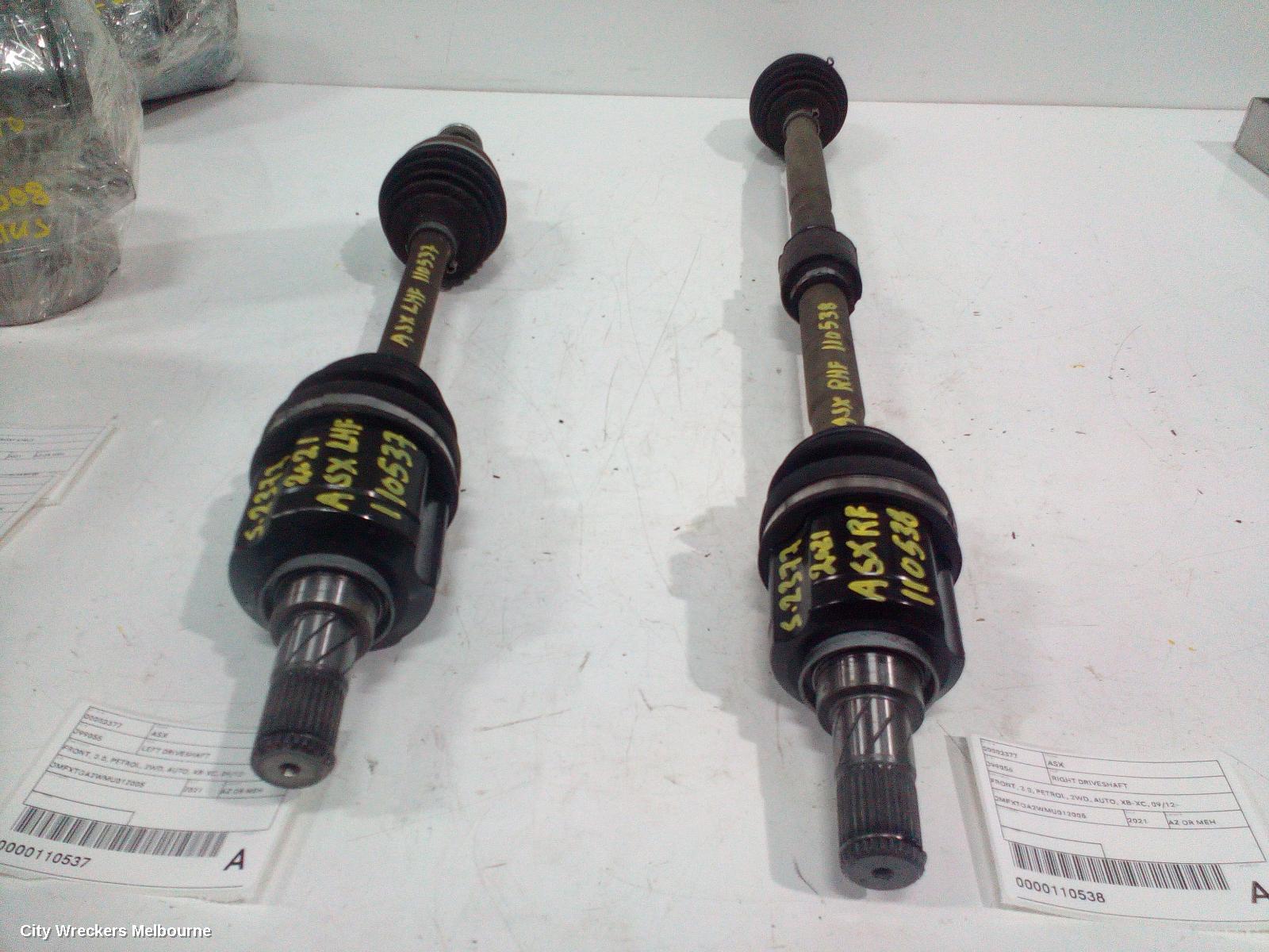 MITSUBISHI ASX RIGHT DRIVESHAFT, FRONT, 2.0, PETROL, 2WD, AUTO, XB-XC, 09/2012 ONWARDS