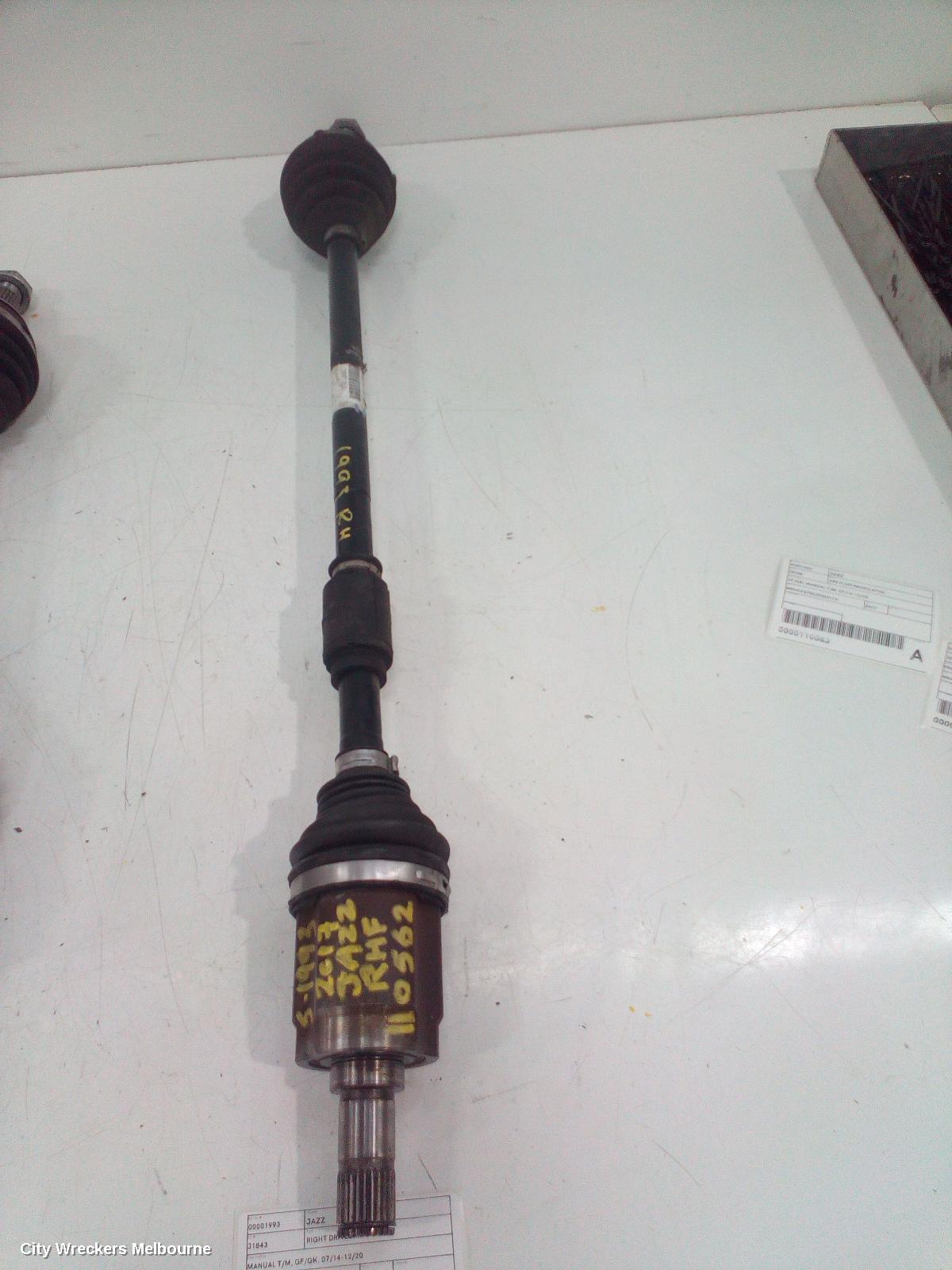 HONDA JAZZ RIGHT DRIVESHAFT, MANUAL T/M, GF/GK, 07/2014 - 12/2020