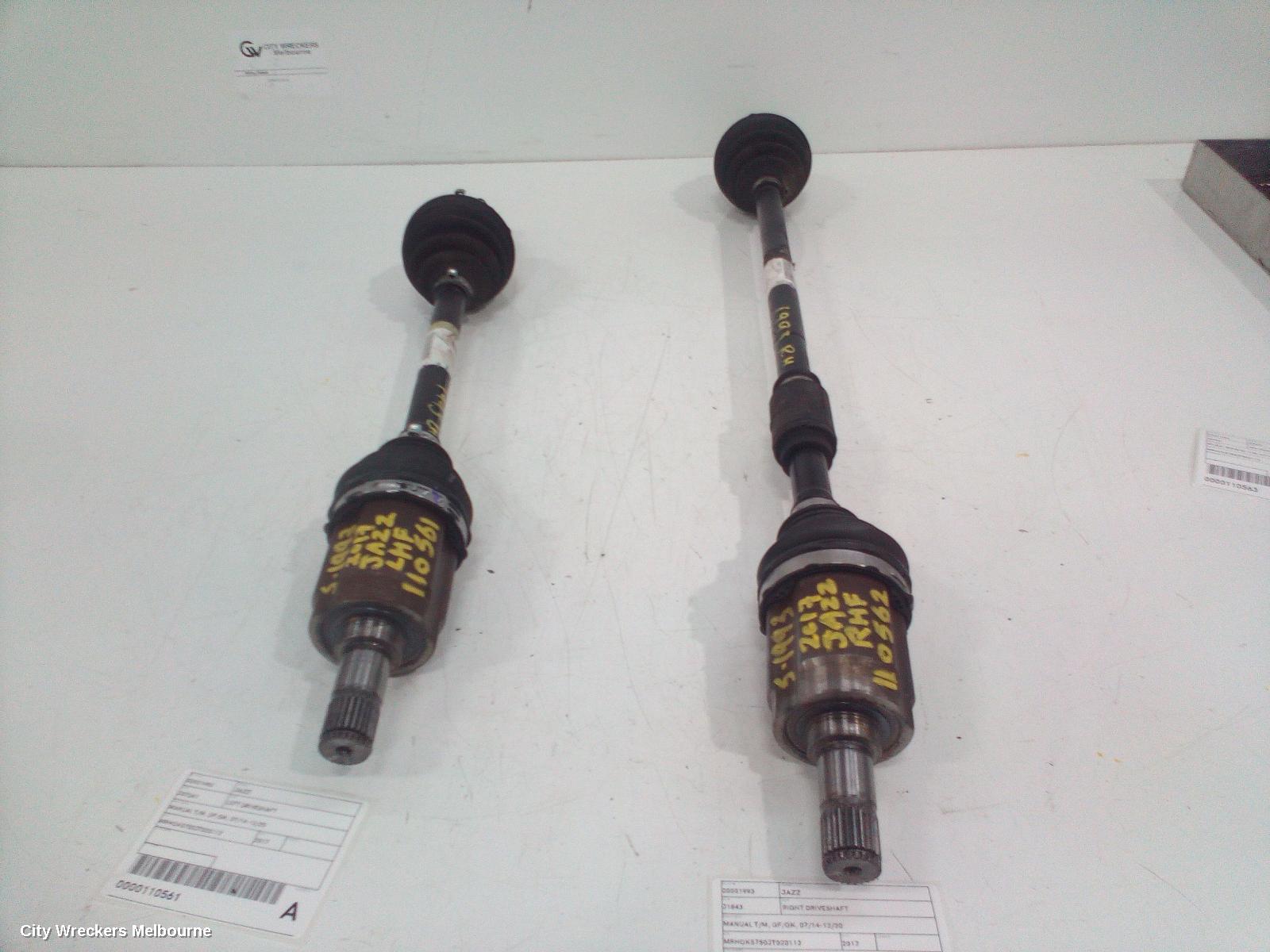 HONDA JAZZ RIGHT DRIVESHAFT, MANUAL T/M, GF/GK, 07/2014 - 12/2020