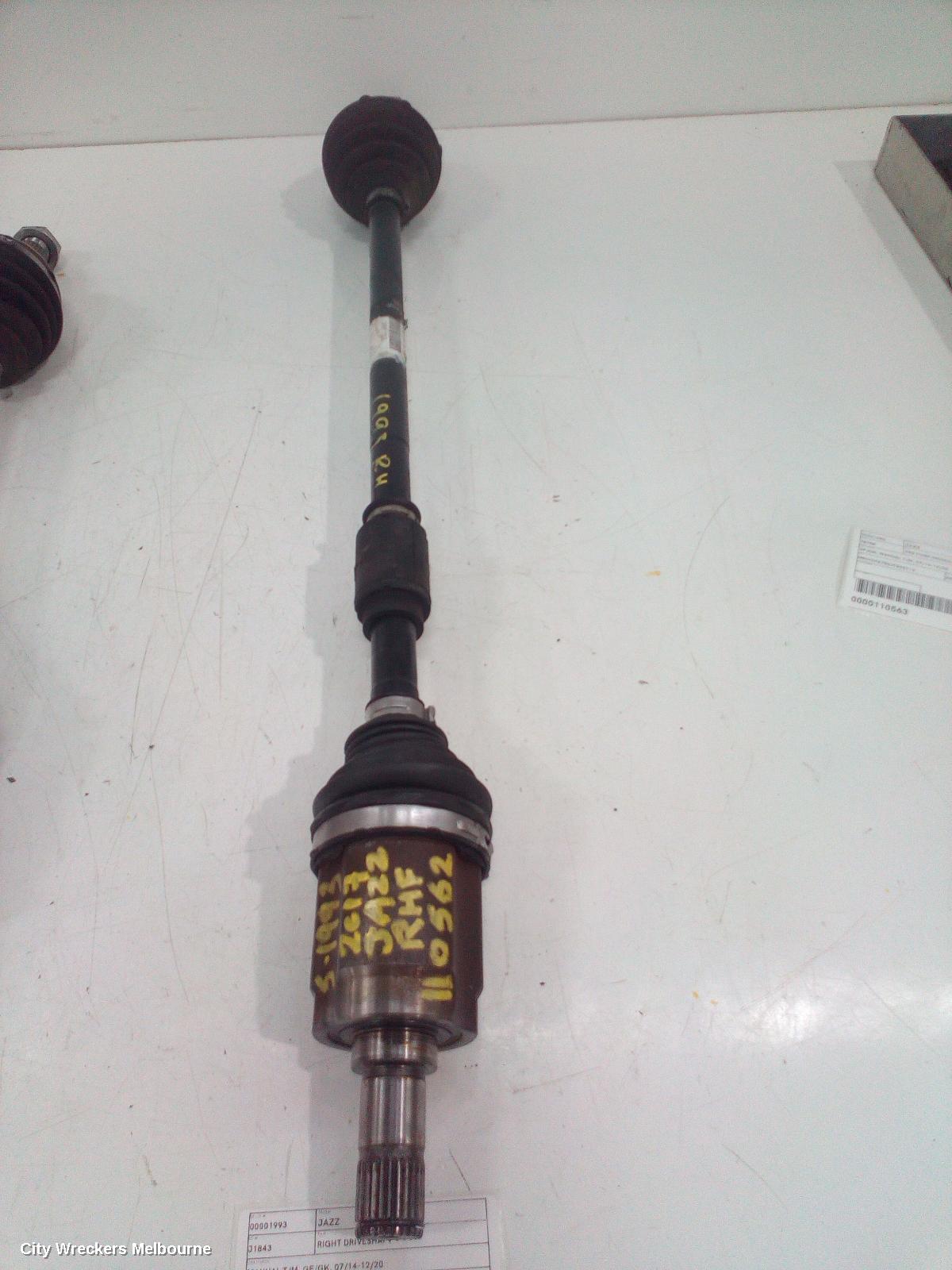 HONDA JAZZ RIGHT DRIVESHAFT, MANUAL T/M, GF/GK, 07/2014 - 12/2020
