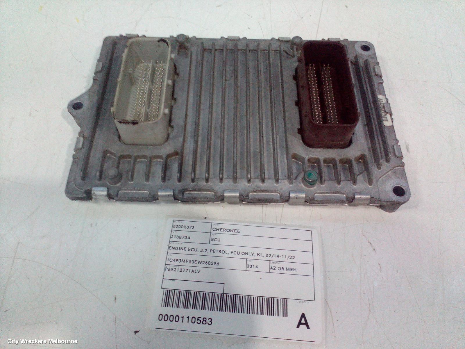 JEEP CHEROKEE ECU, ENGINE ECU, 3.2, PETROL, ECU ONLY, KL, 02/2014 - 11/2022