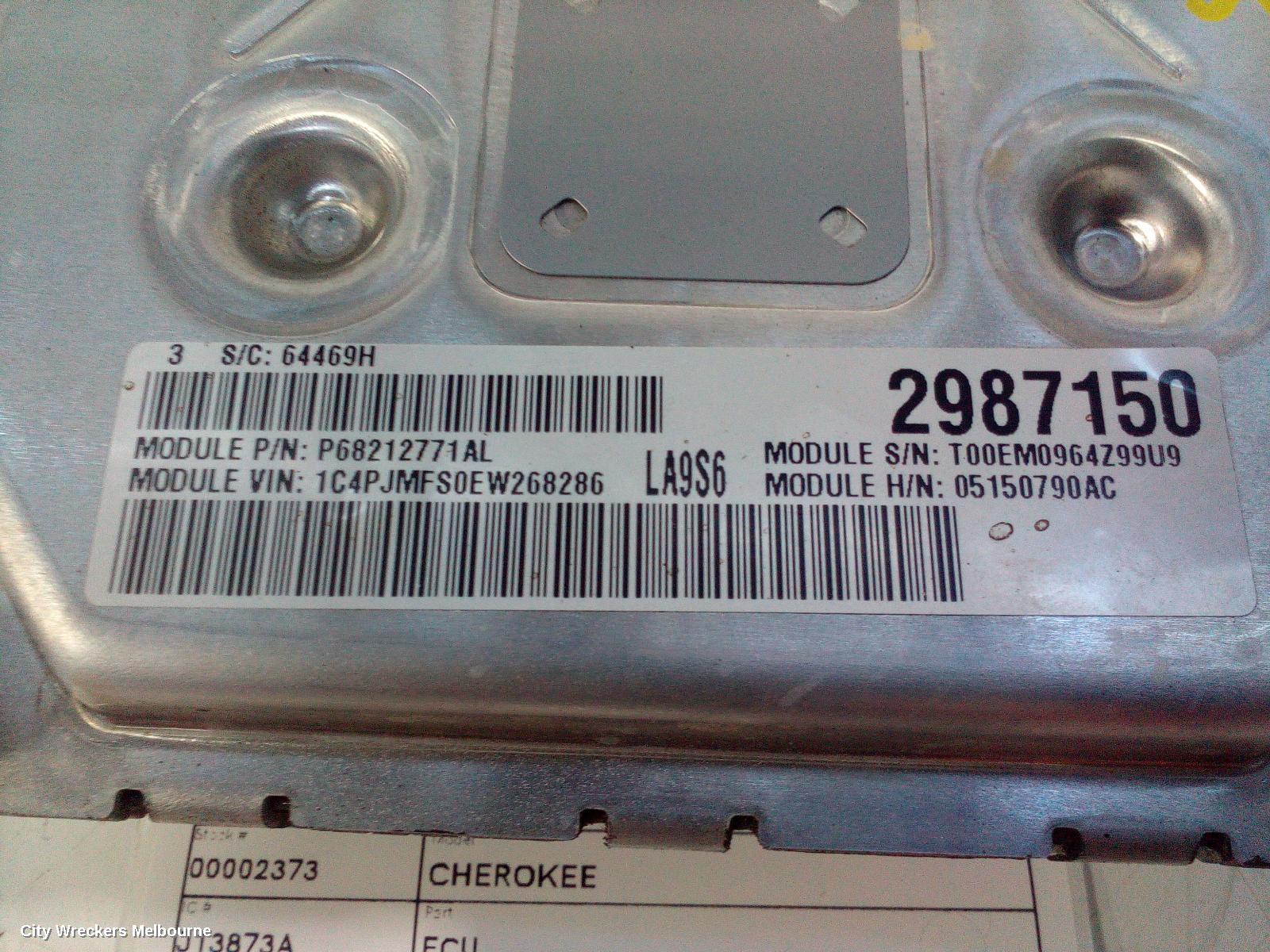JEEP CHEROKEE ECU, ENGINE ECU, 3.2, PETROL, ECU ONLY, KL, 02/2014 - 11/2022