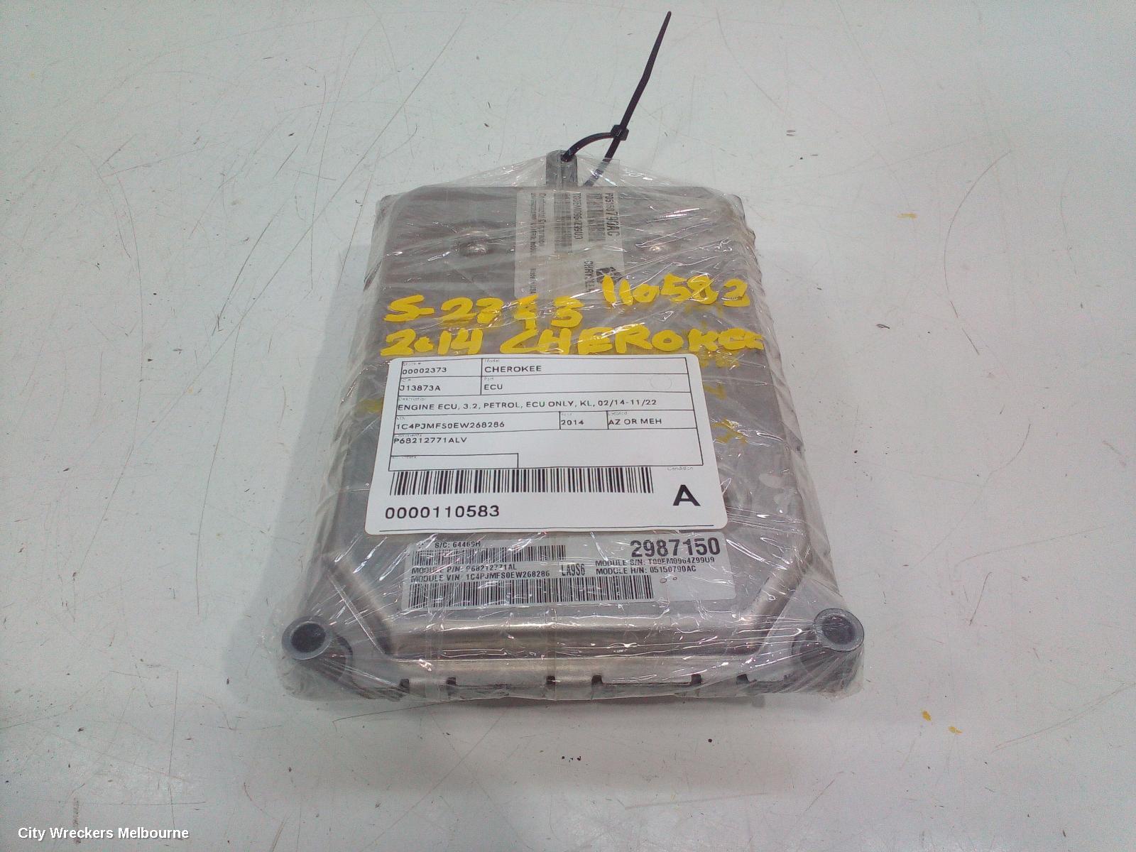 JEEP CHEROKEE ECU, ENGINE ECU, 3.2, PETROL, ECU ONLY, KL, 02/2014 - 11/2022