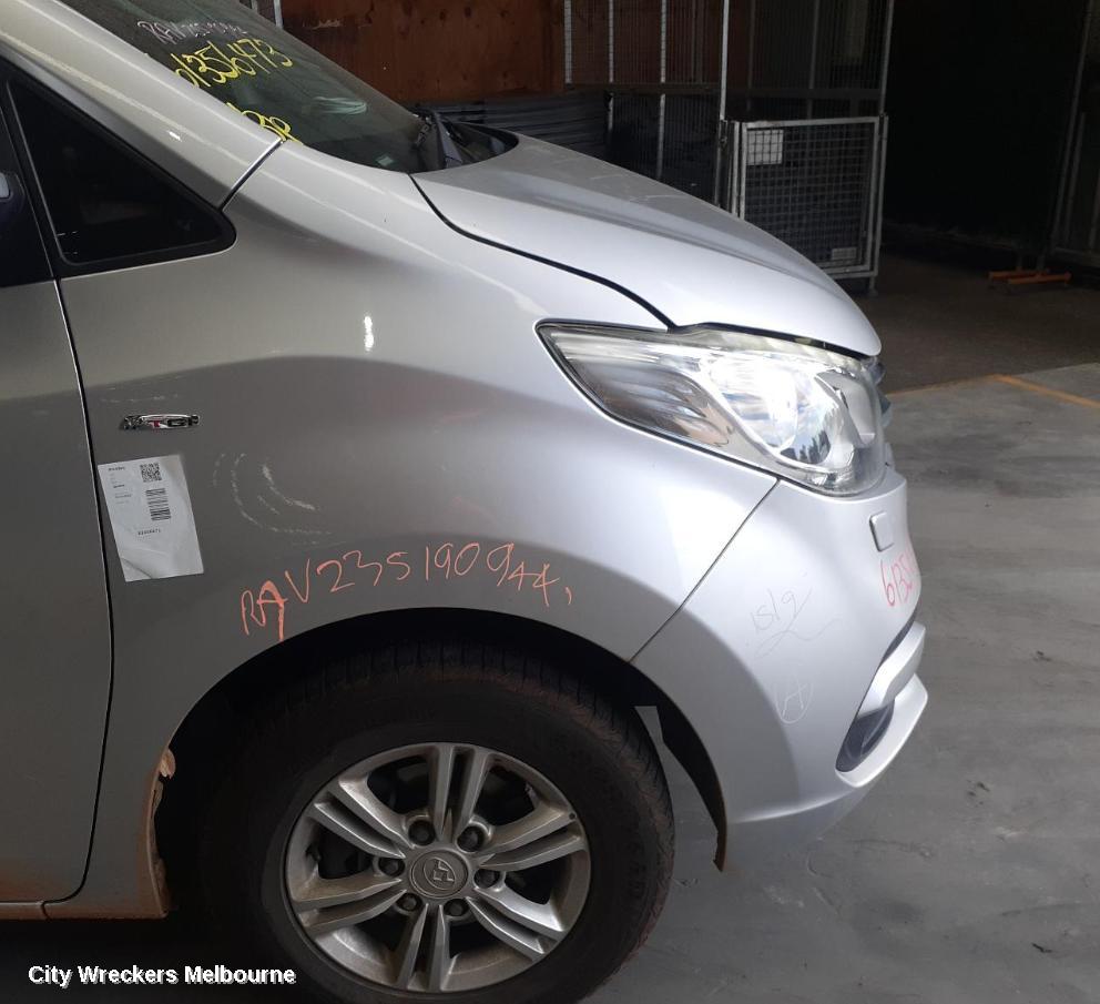 LDV G10 FRONT BUMPER, SV7A, WAGON, BUMPER BAR, W/ HEADLAMP WASHER JET TYPE, 04/2015 - 08/2022