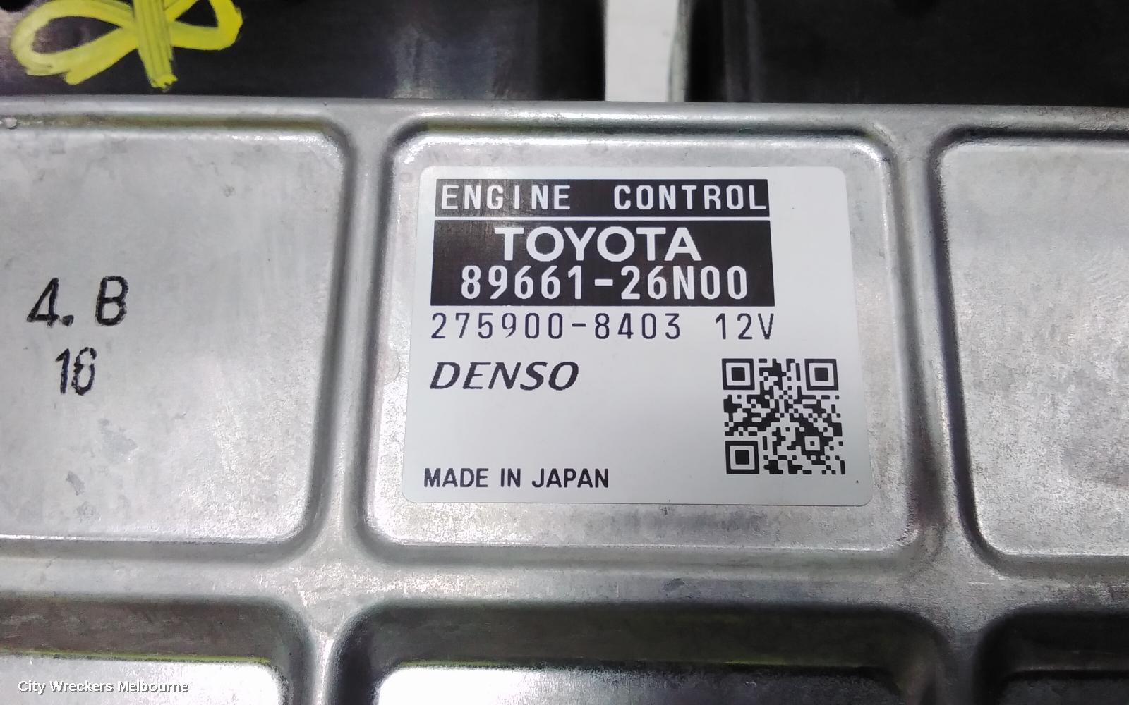 TOYOTA HIACE ECU, ENGINE ECU, 3.0, 1KD-FTV, DIESEL, P/N 89661-26N00, ECU ONLY, KDH, 09/2006 - 04/2019