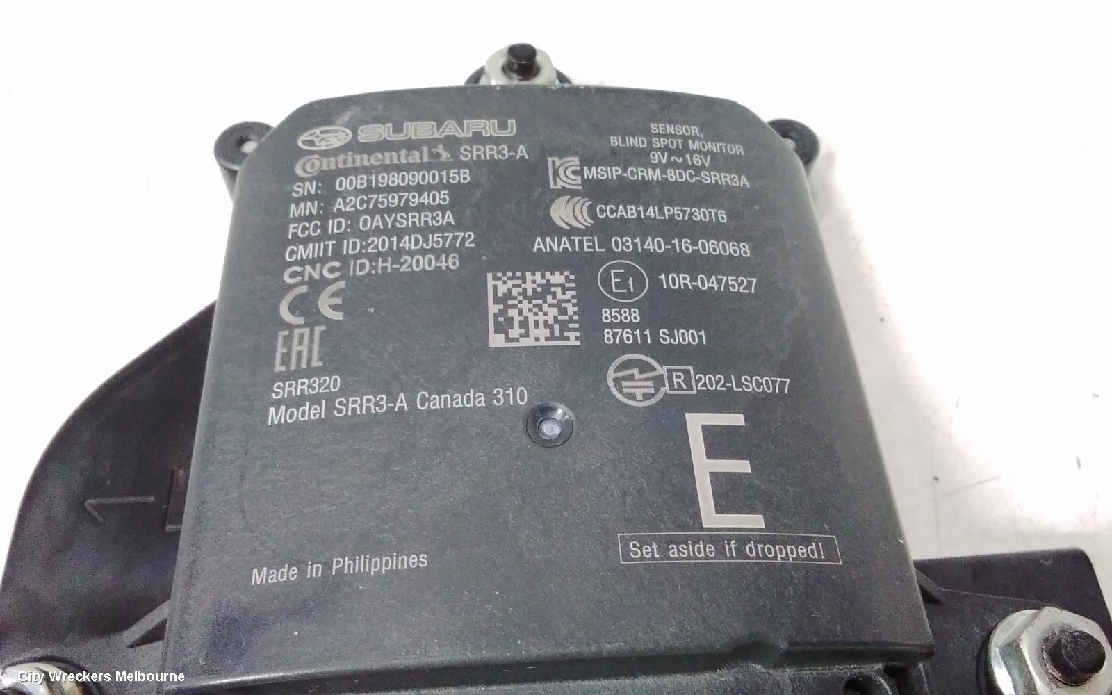 SUBARU FORESTER, SK, 08/2018 - 11/2024, A2C75979405 BLIND SPOT SENSOR LHR: 110609