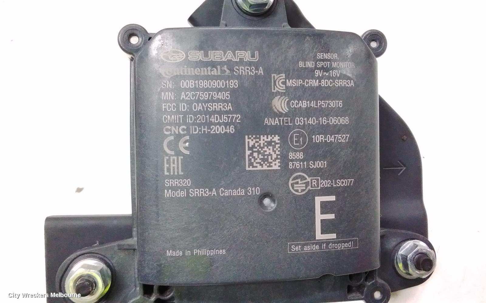 SUBARU FORESTER, SK, 08/2018 - 11/2024, A2C75979405  BLIND SPOT SENSOR  RHR: 110610