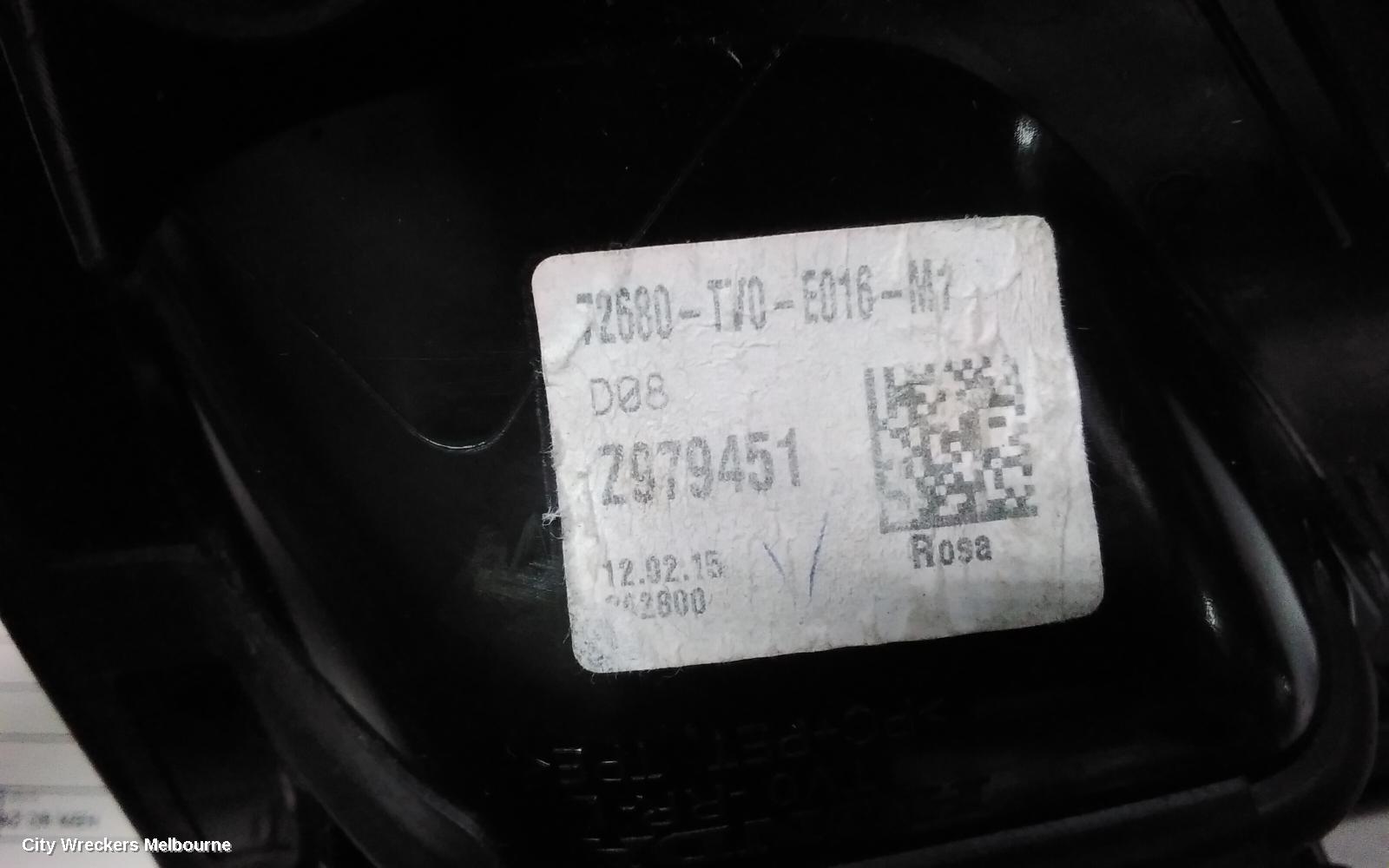 HONDA CIVIC DOOR HANDLE, 9TH GEN 02/2012 - 05/2016