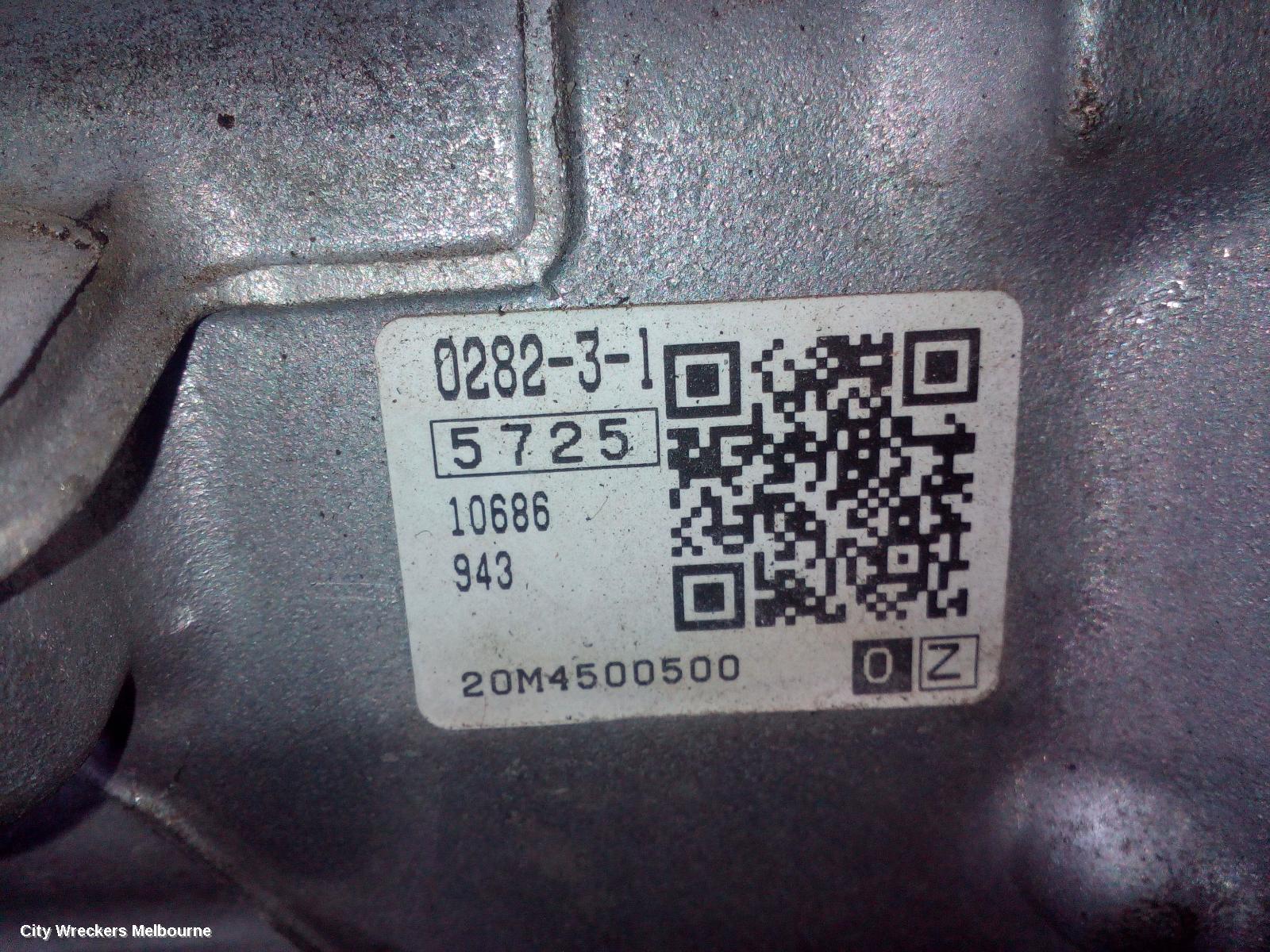 MG ZS TRANS/GEARBOX, AUTO, PETROL, 1.0, TURBO, AZS1, 09/2017 ONWARDS