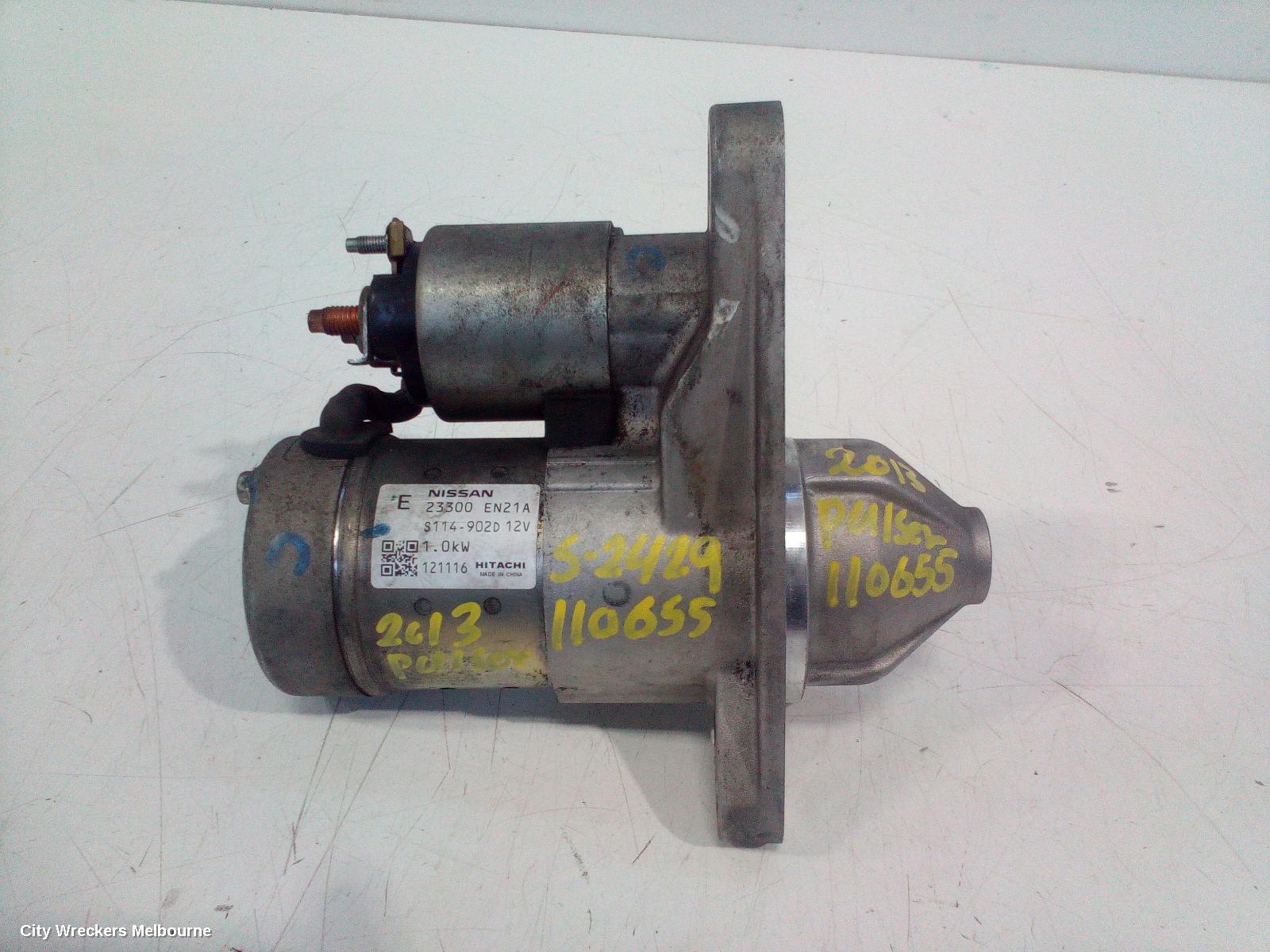 NISSAN PULSAR STARTER, PETROL, 1.8, MRA8DE, B17/C12, 12/2012 - 12/2017