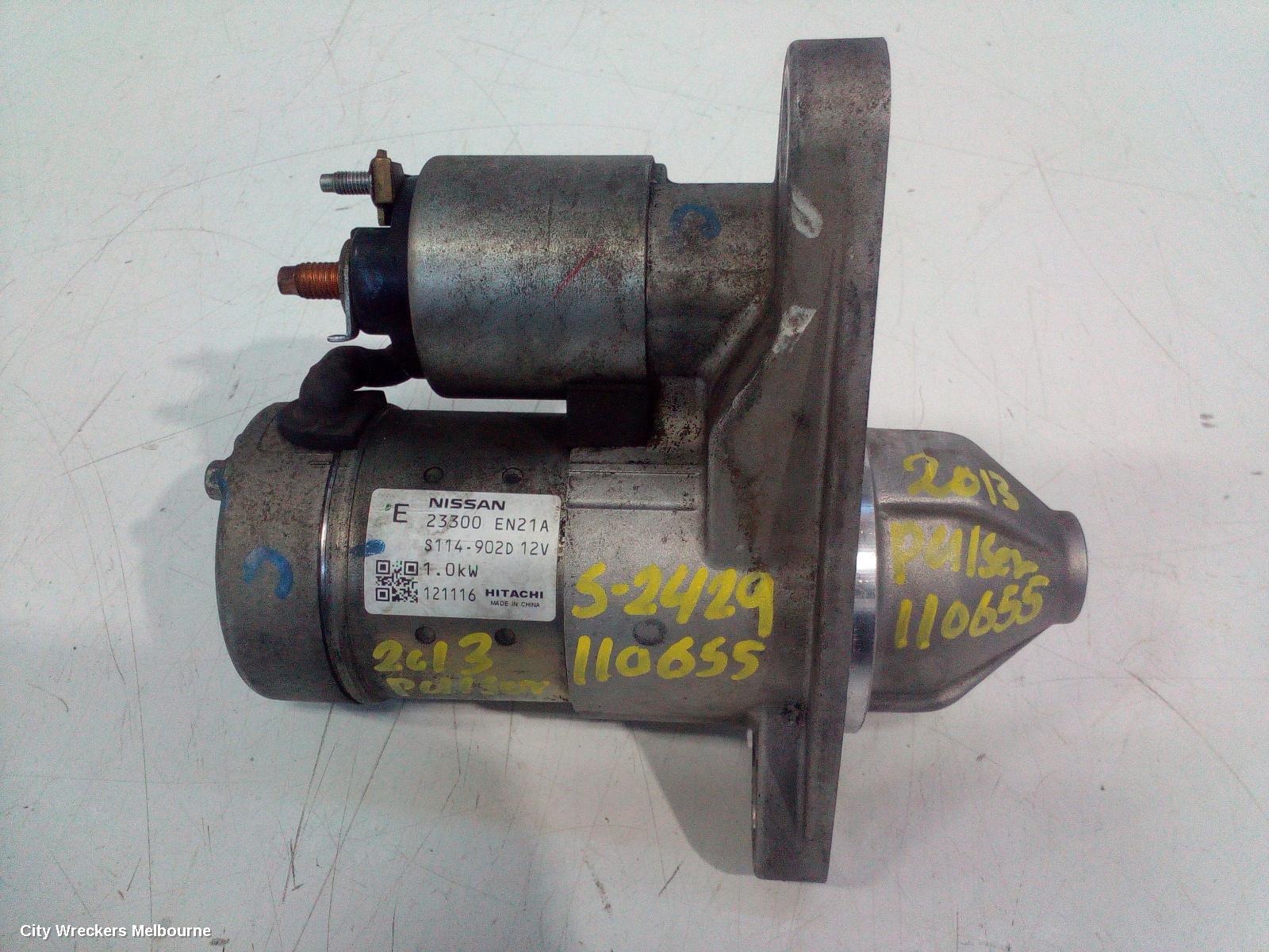 NISSAN PULSAR STARTER, PETROL, 1.8, MRA8DE, B17/C12, 12/2012 - 12/2017