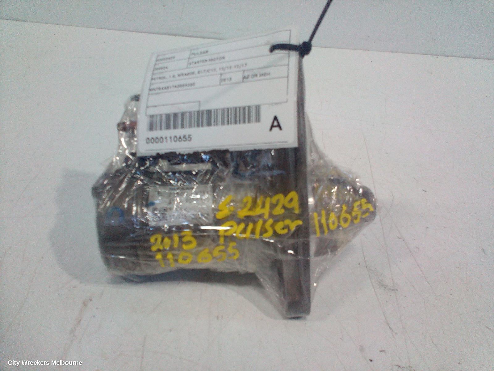 NISSAN PULSAR STARTER, PETROL, 1.8, MRA8DE, B17/C12, 12/2012 - 12/2017