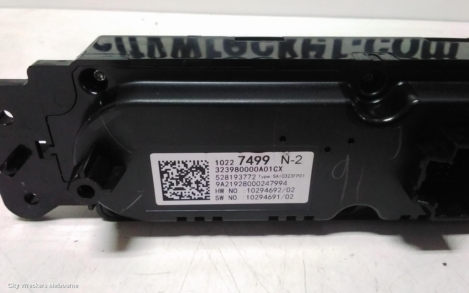 MG ZS HEATER/AC CONTROLS, AZS1, NON CLIMATE CONTROL TYPE, 01/2020 ONWARDS