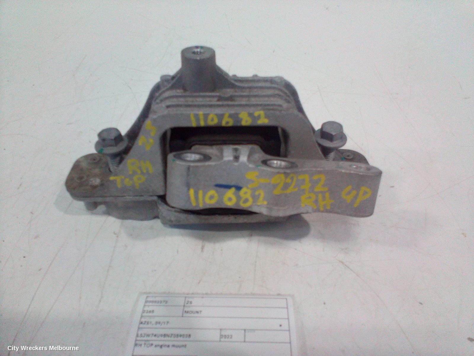 MG ZS MOUNT, ENGINE MOUNT (RH SIDE), PETROL, 1.5, AZS1, 09/2017 ONWARDS