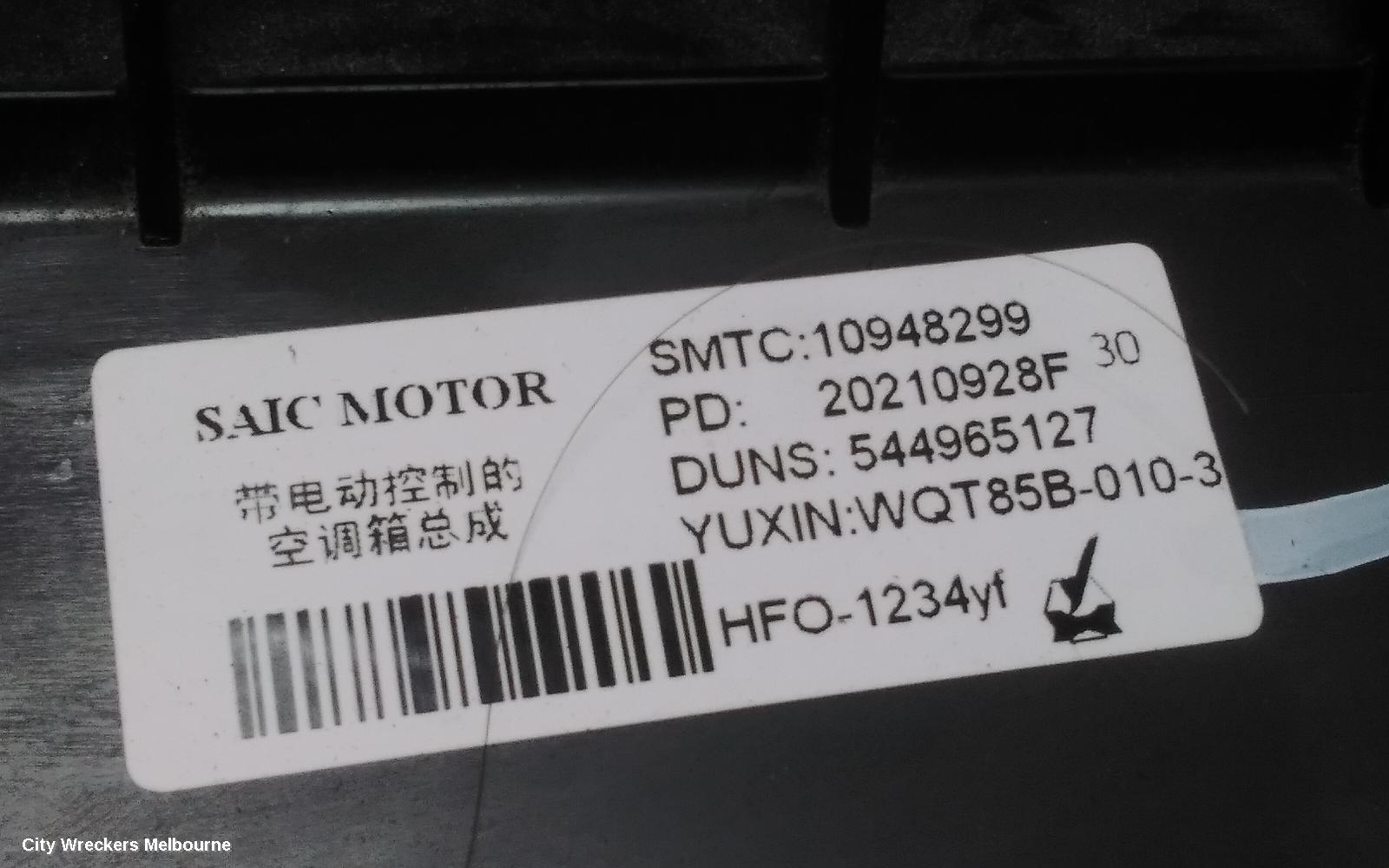 MG ZS HEATER CORE/BOX, AZS1, 09/2017 - 06/2025