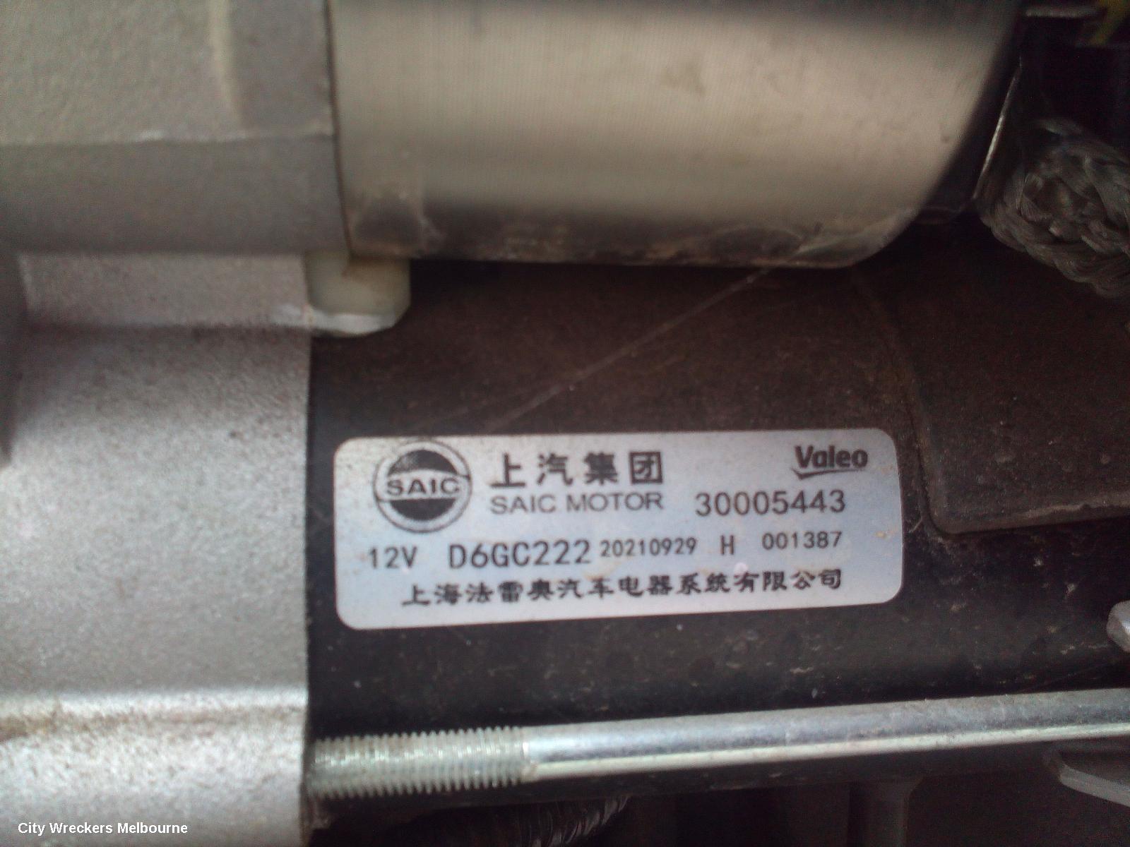 MG ZS STARTER, PETROL, 1.5, AZS1, 09/2017 ONWARDS