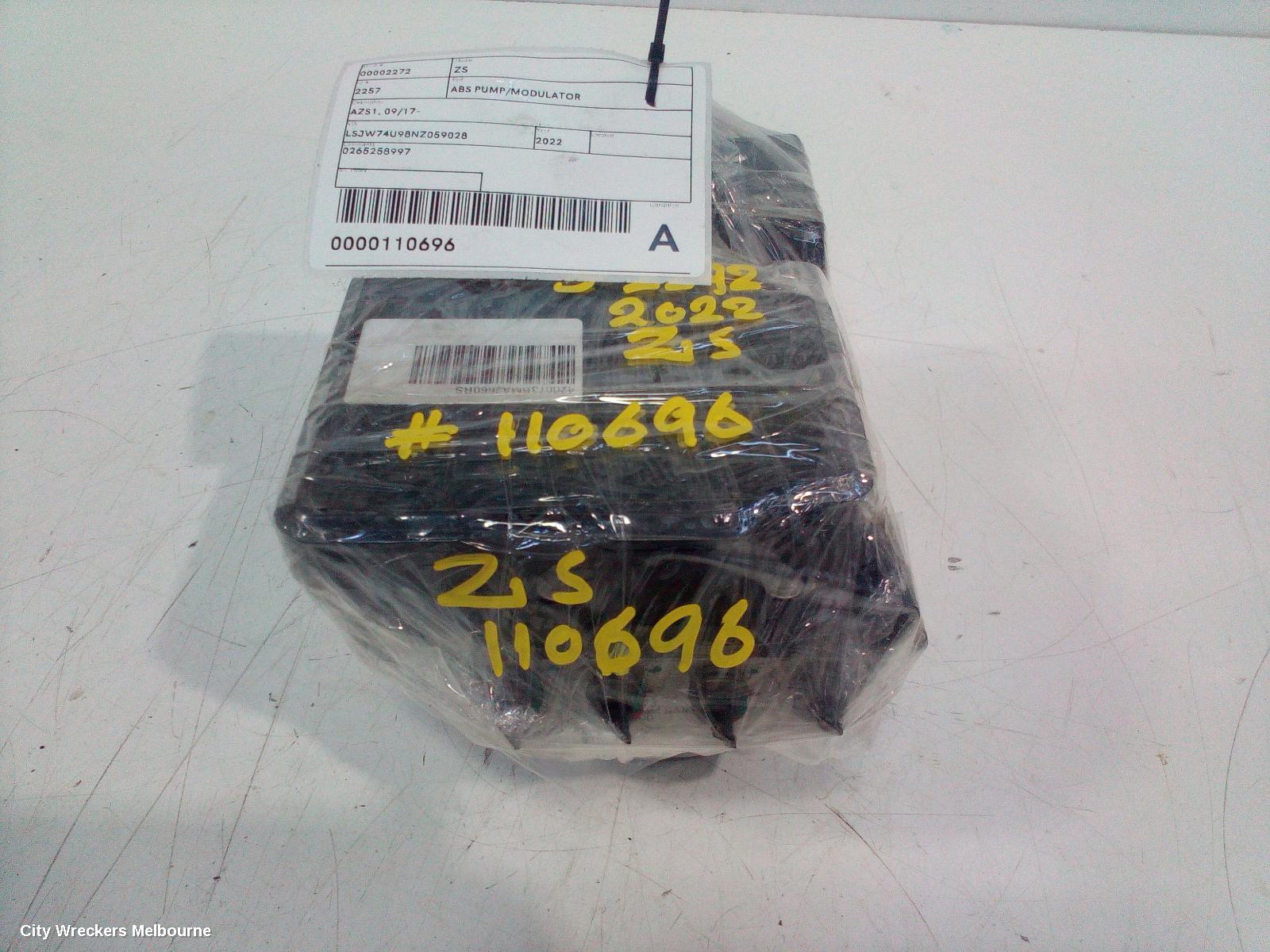 MG ZS ABS PUMP/MODULATOR, AZS1, 09/2017 - 06/2025