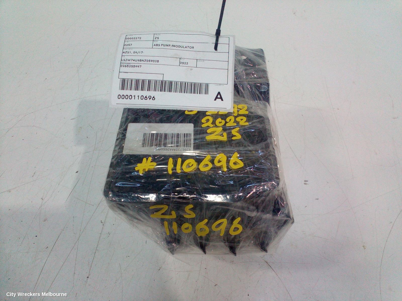 MG ZS ABS PUMP/MODULATOR, AZS1, 09/2017 - 06/2025