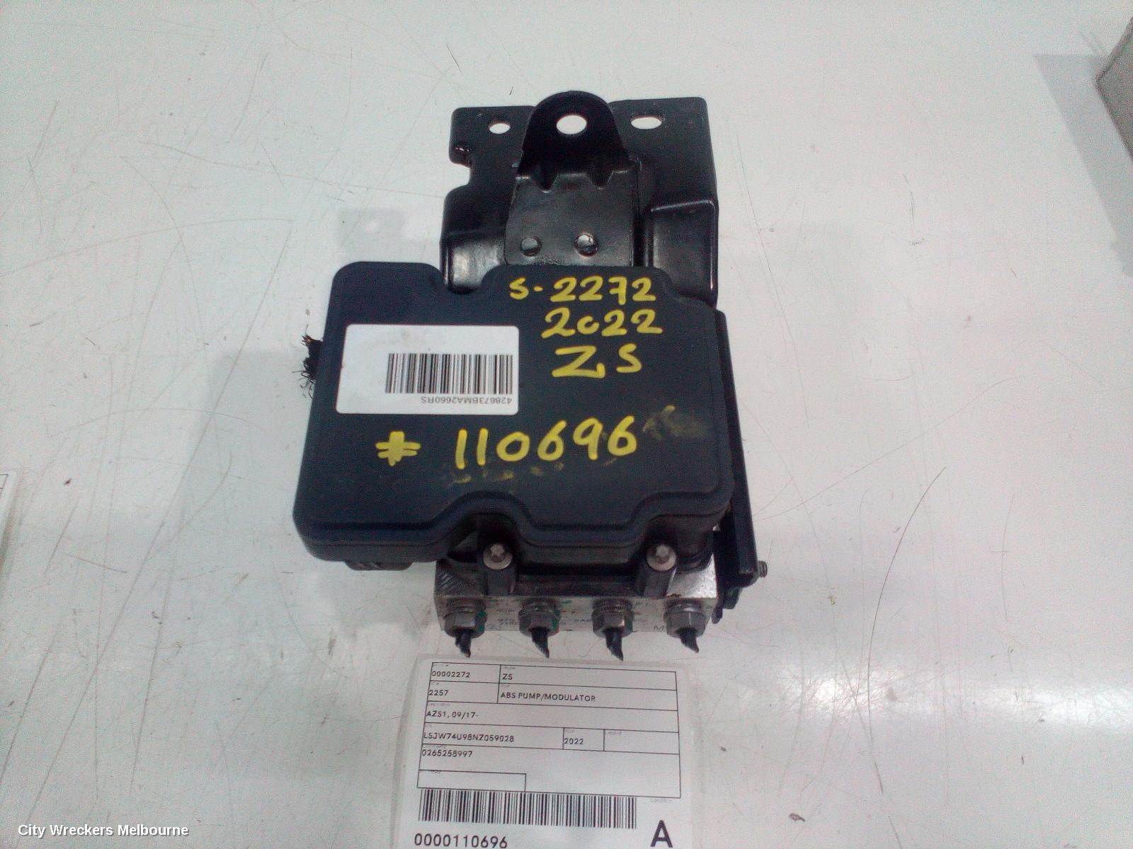 MG ZS ABS PUMP/MODULATOR, AZS1, 09/2017 - 06/2025