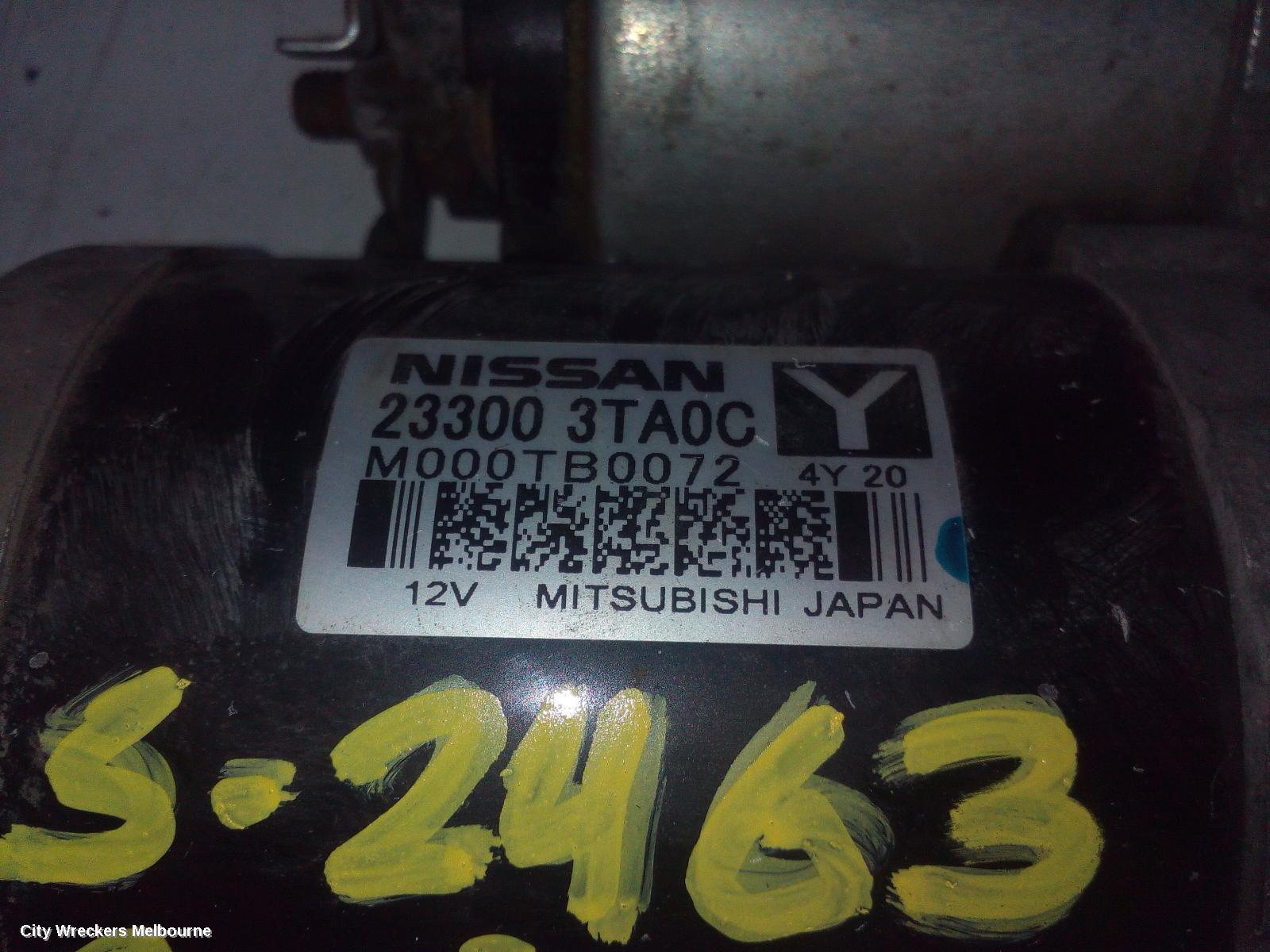 NISSAN XTRAIL STARTER, PETROL, 2.5, QR25DE, AUTO T/M, W/ LONG SNOUT TYPE, T32, 02/2014 - 07/2022