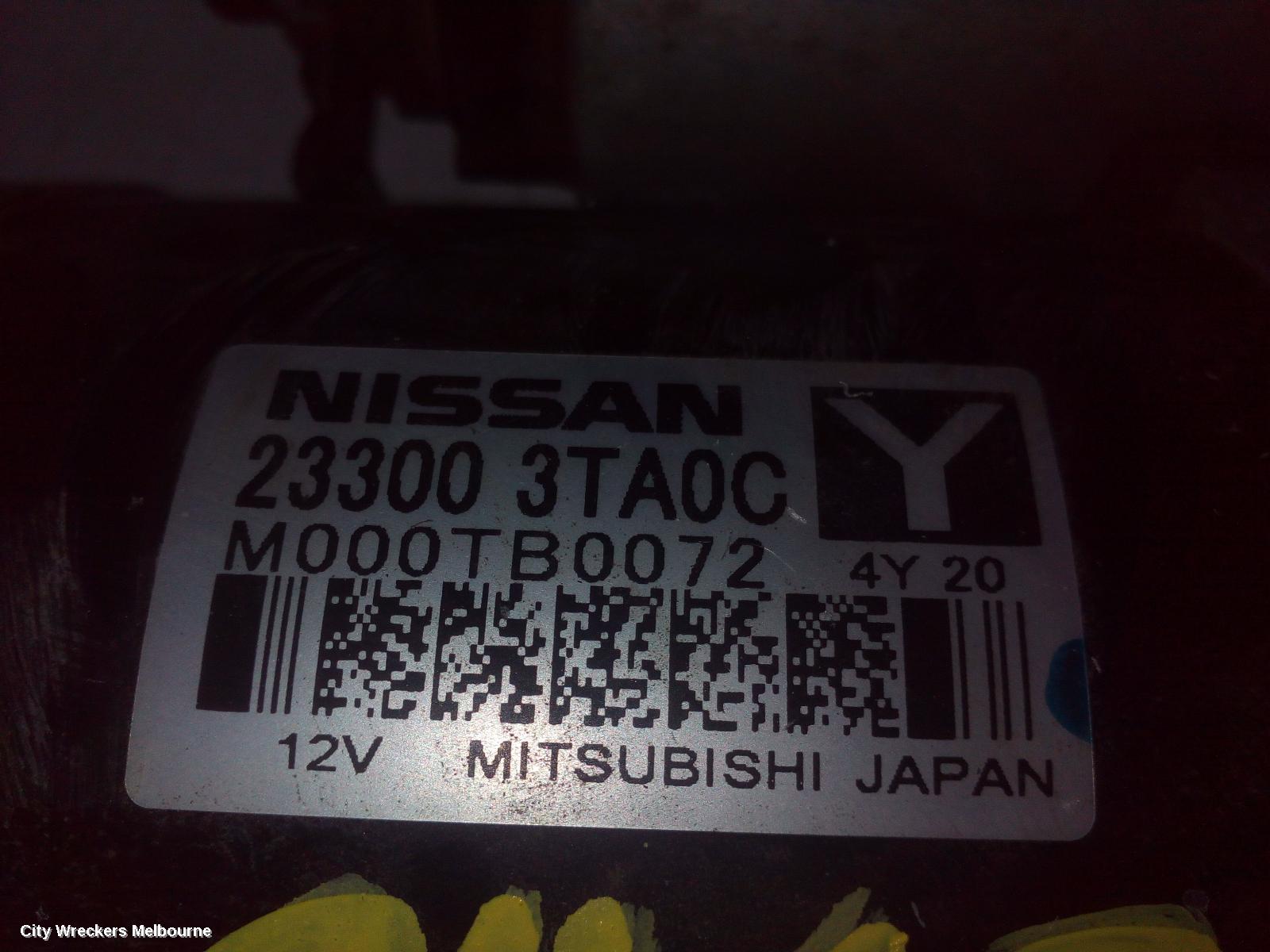 NISSAN XTRAIL STARTER, PETROL, 2.5, QR25DE, AUTO T/M, W/ LONG SNOUT TYPE, T32, 02/2014 - 07/2022