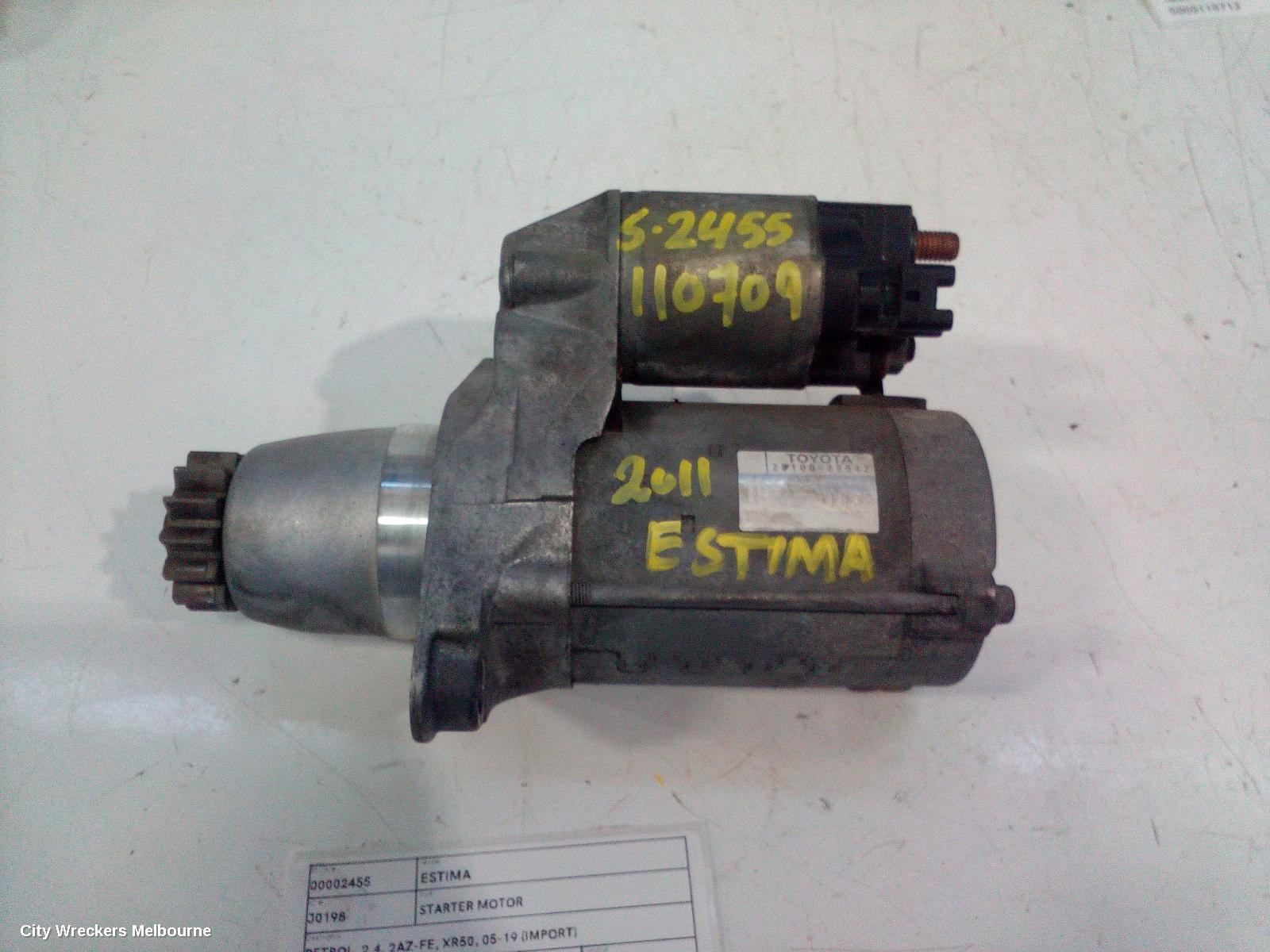 TOYOTA ESTIMA STARTER, PETROL, 2.4, 2AZ-FE, XR50, 05-19 (IMPORT)