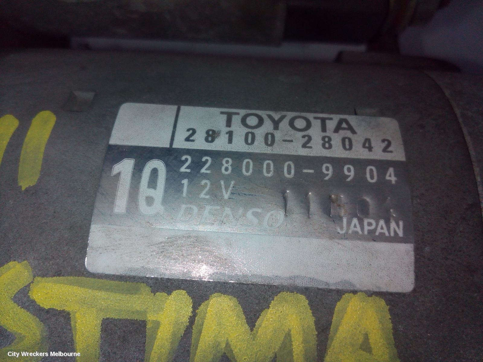 TOYOTA ESTIMA STARTER, PETROL, 2.4, 2AZ-FE, XR50, 05-19 (IMPORT)