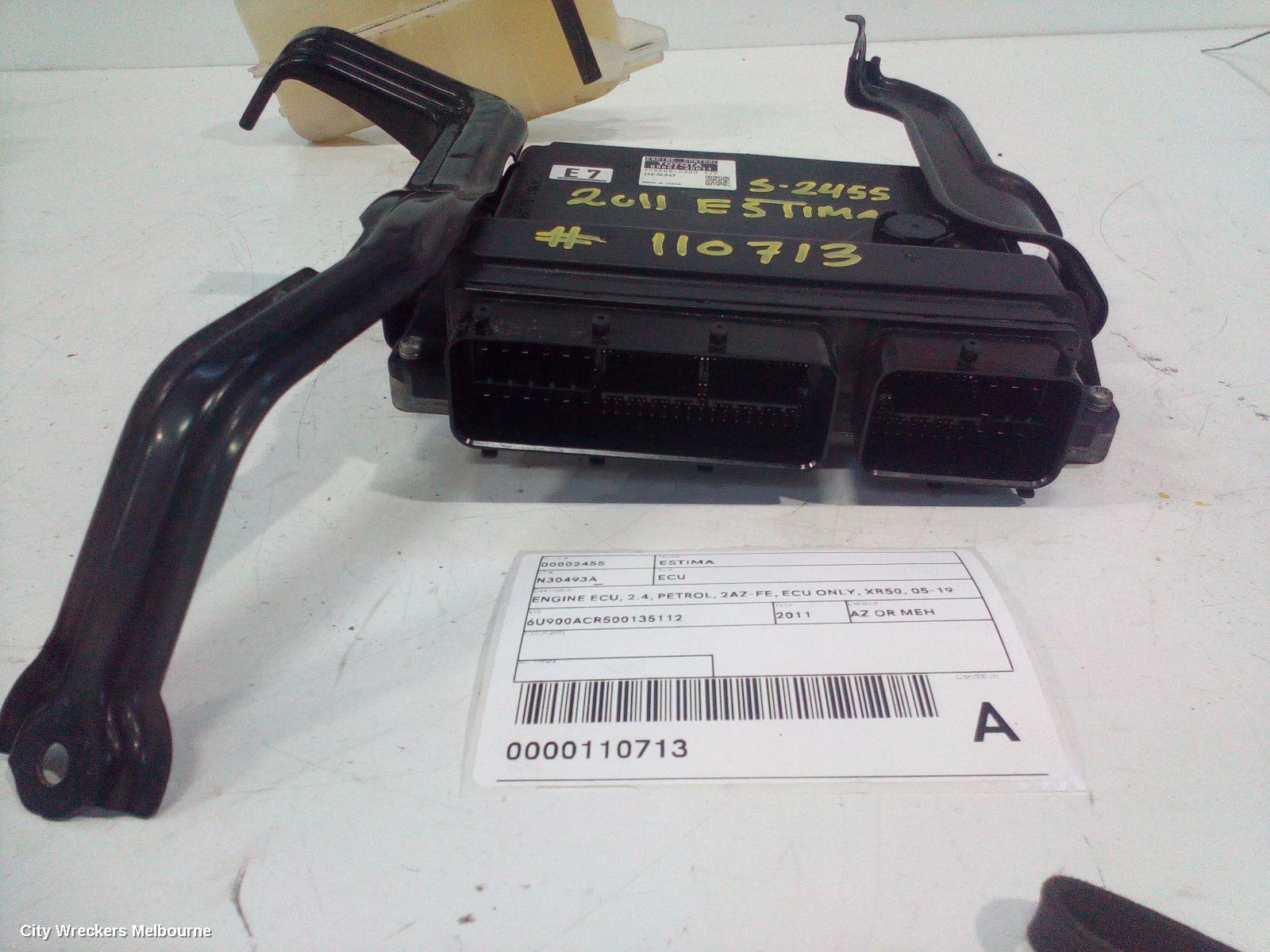 TOYOTA ESTIMA ECU, ENGINE ECU, 2.4, PETROL, 2AZ-FE, ECU ONLY, XR50, 05-19 (IMPORT)