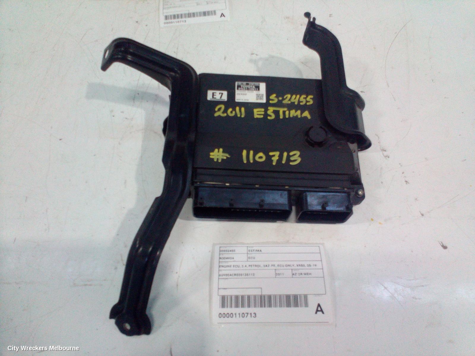 TOYOTA ESTIMA ECU, ENGINE ECU, 2.4, PETROL, 2AZ-FE, ECU ONLY, XR50, 05-19 (IMPORT)